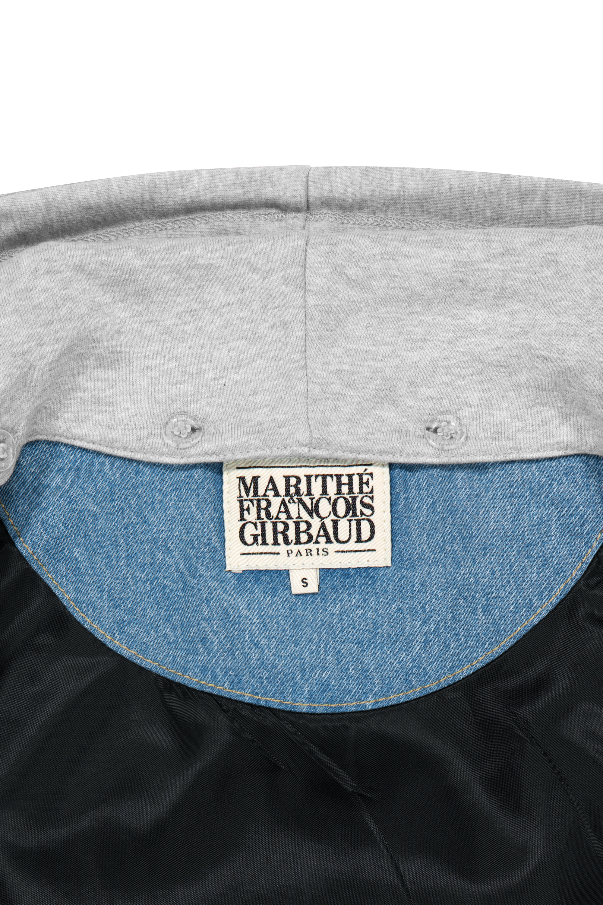 CLASSIC LOGO RAGLAN DENIM VARSITY JACKET