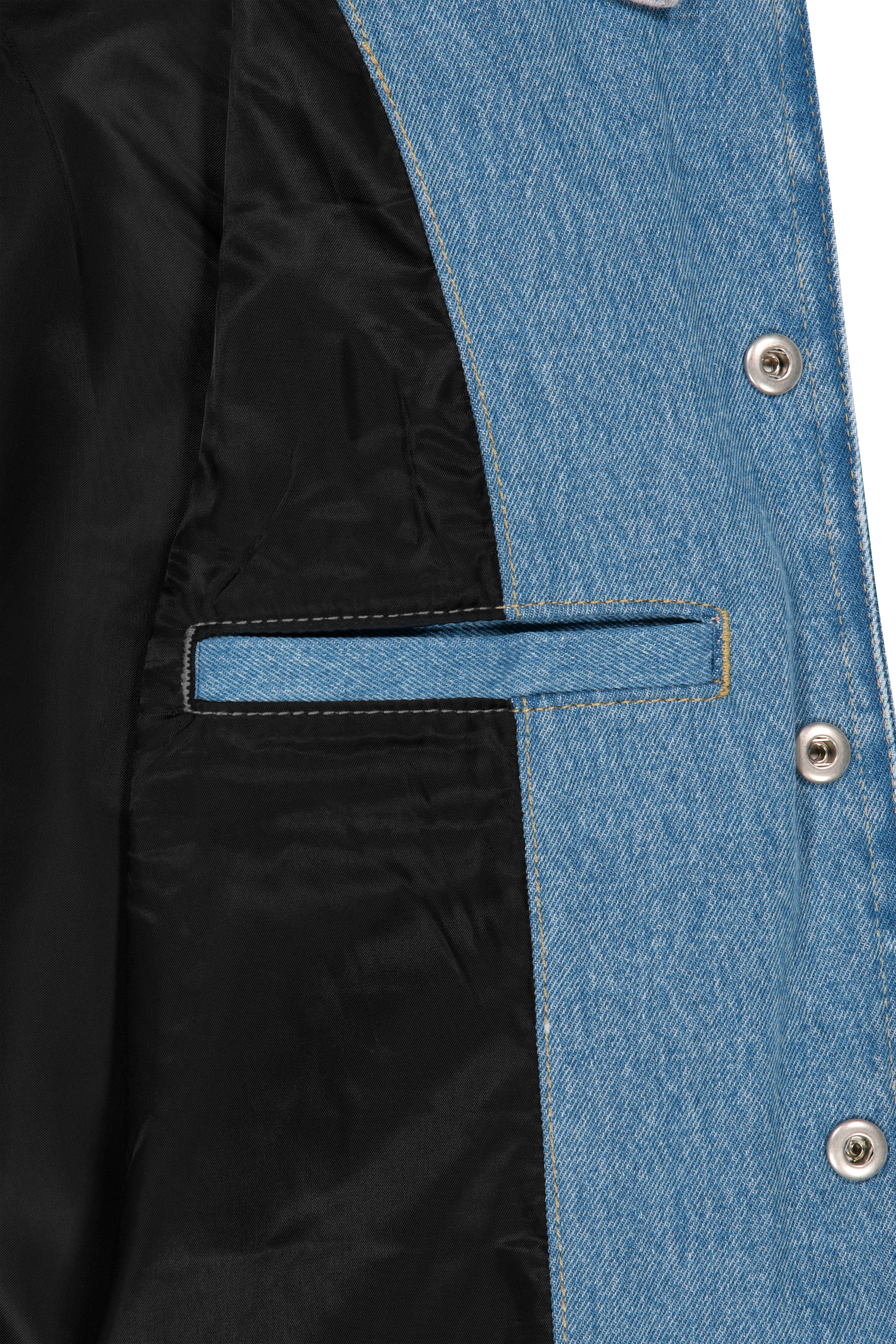 CLASSIC LOGO RAGLAN DENIM VARSITY JACKET