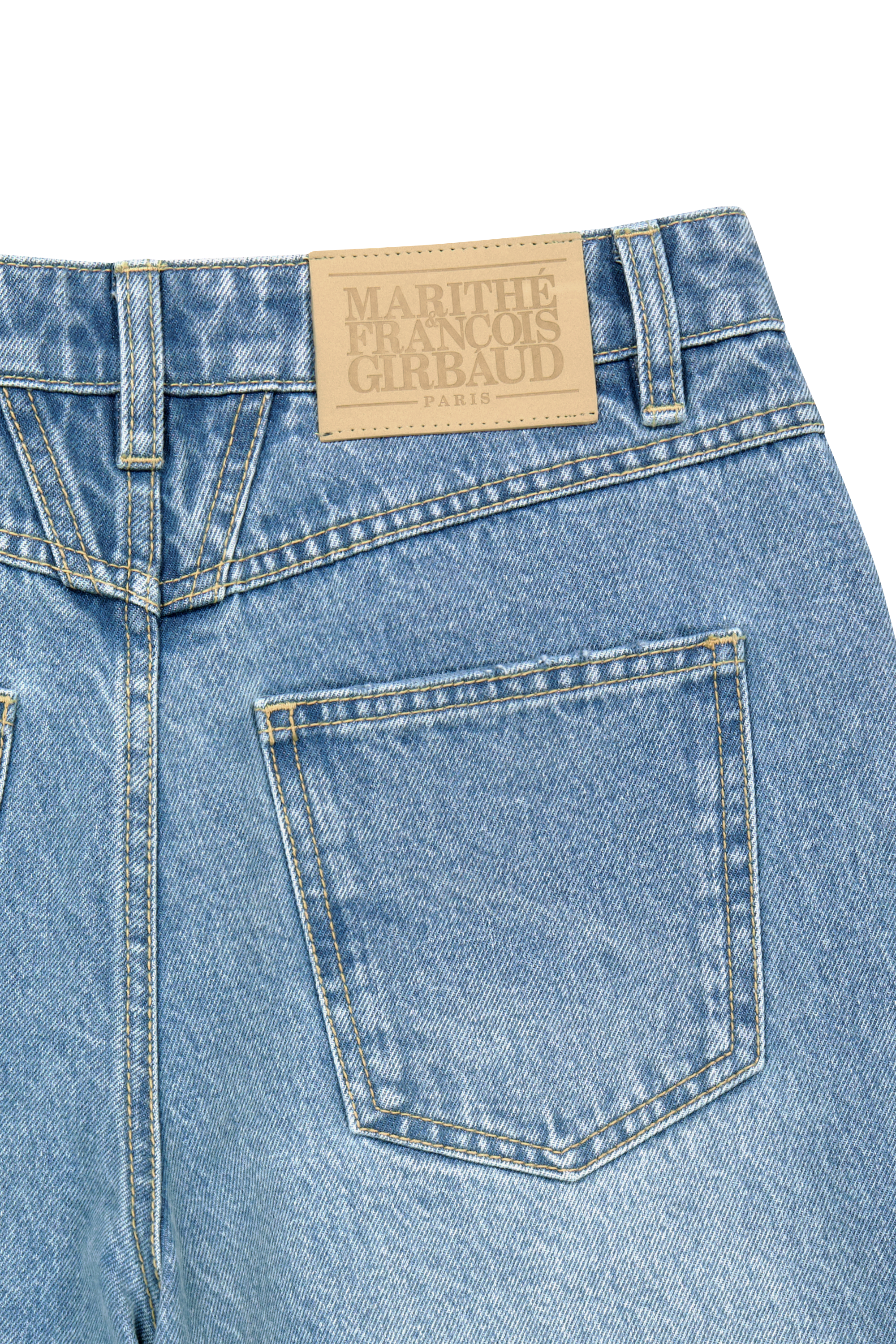 W WIDE FIT VINTAGE WASHED DENIM PANTS