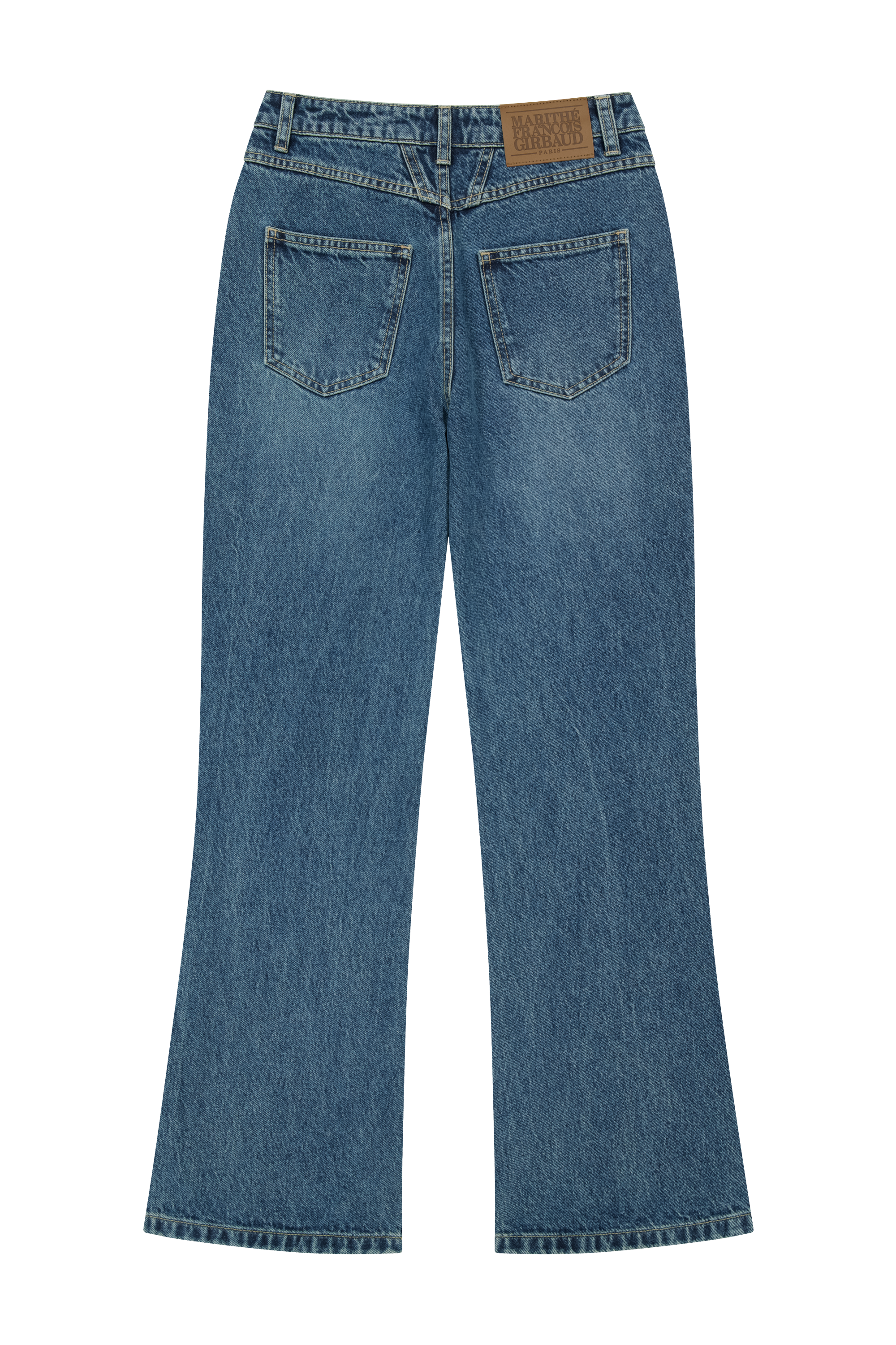 W RELAXED FIT BOOTS-CUT DENIM PANTS
