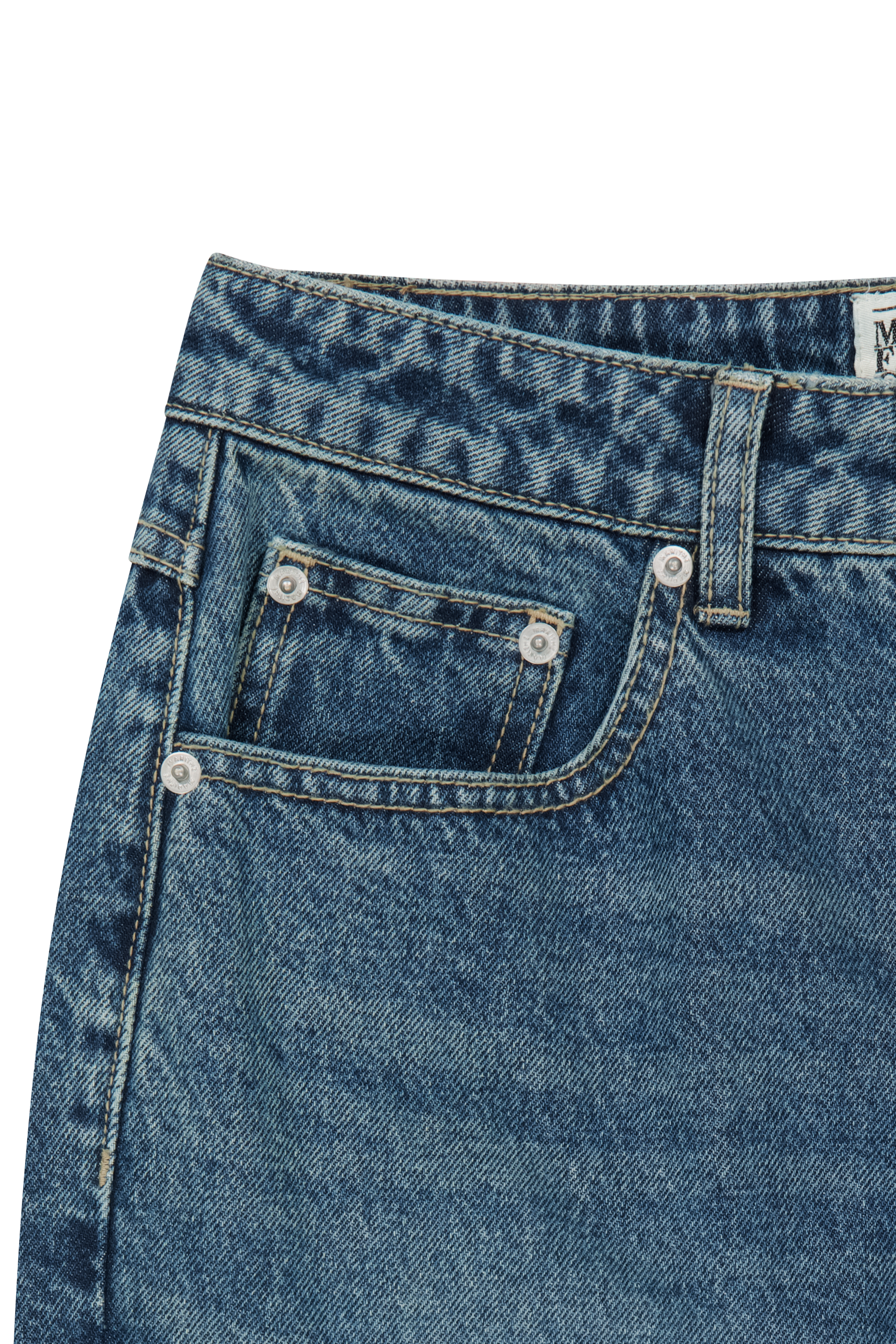 W RELAXED FIT BOOTS-CUT DENIM PANTS