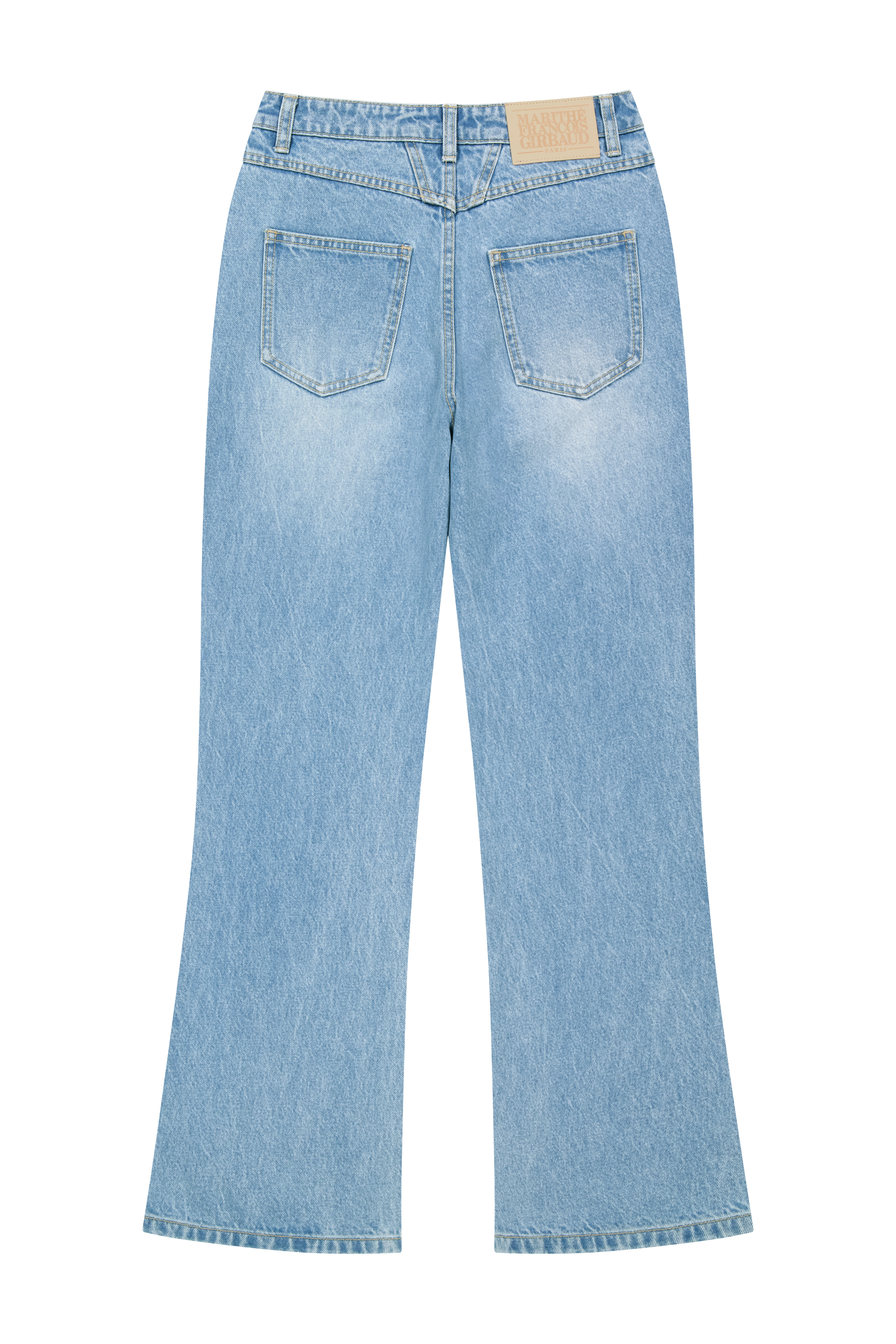 W RELAXED FIT BOOTS-CUT DENIM PANTS