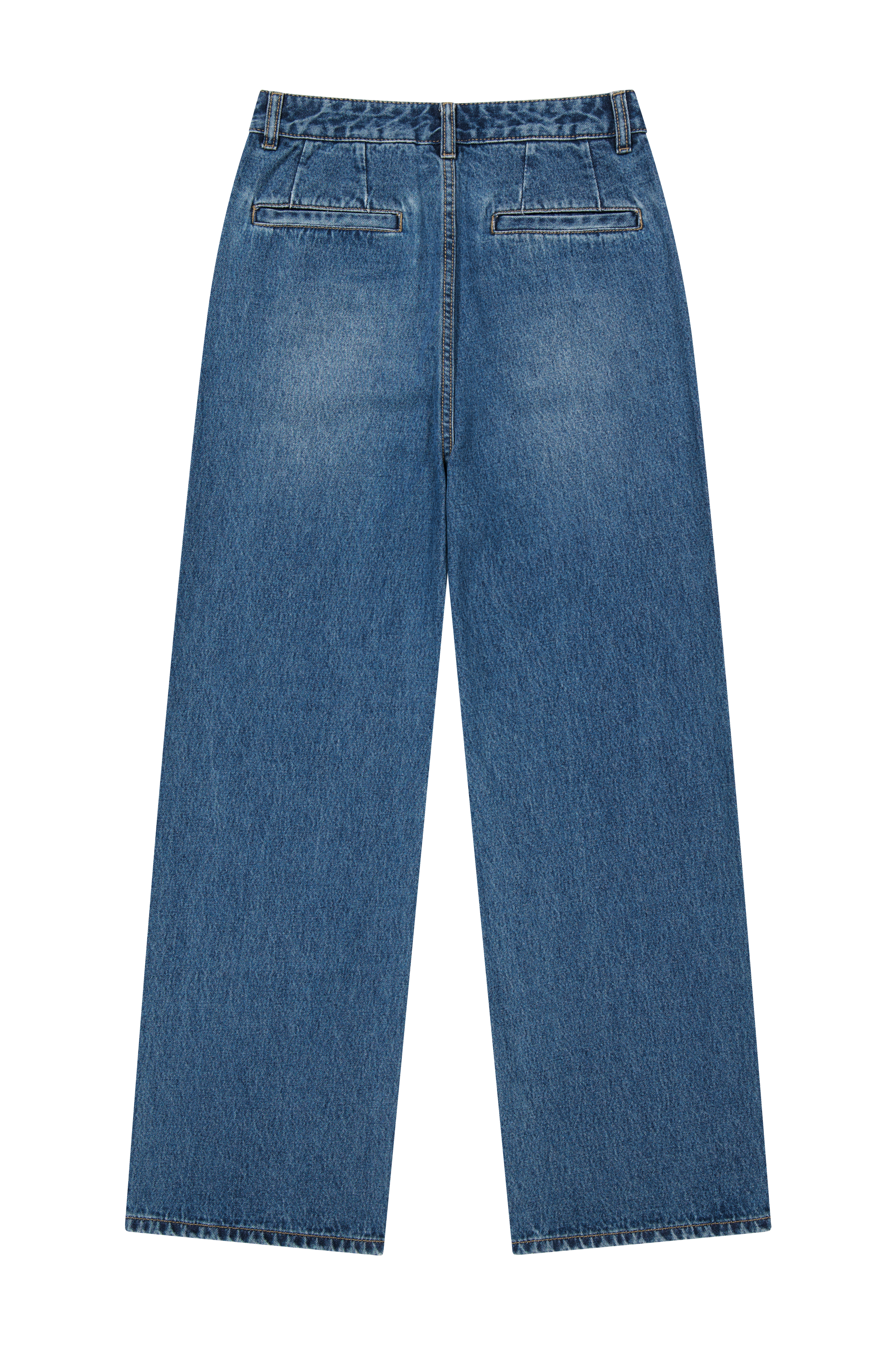 W LAYERED SKIRT DENIM PANTS