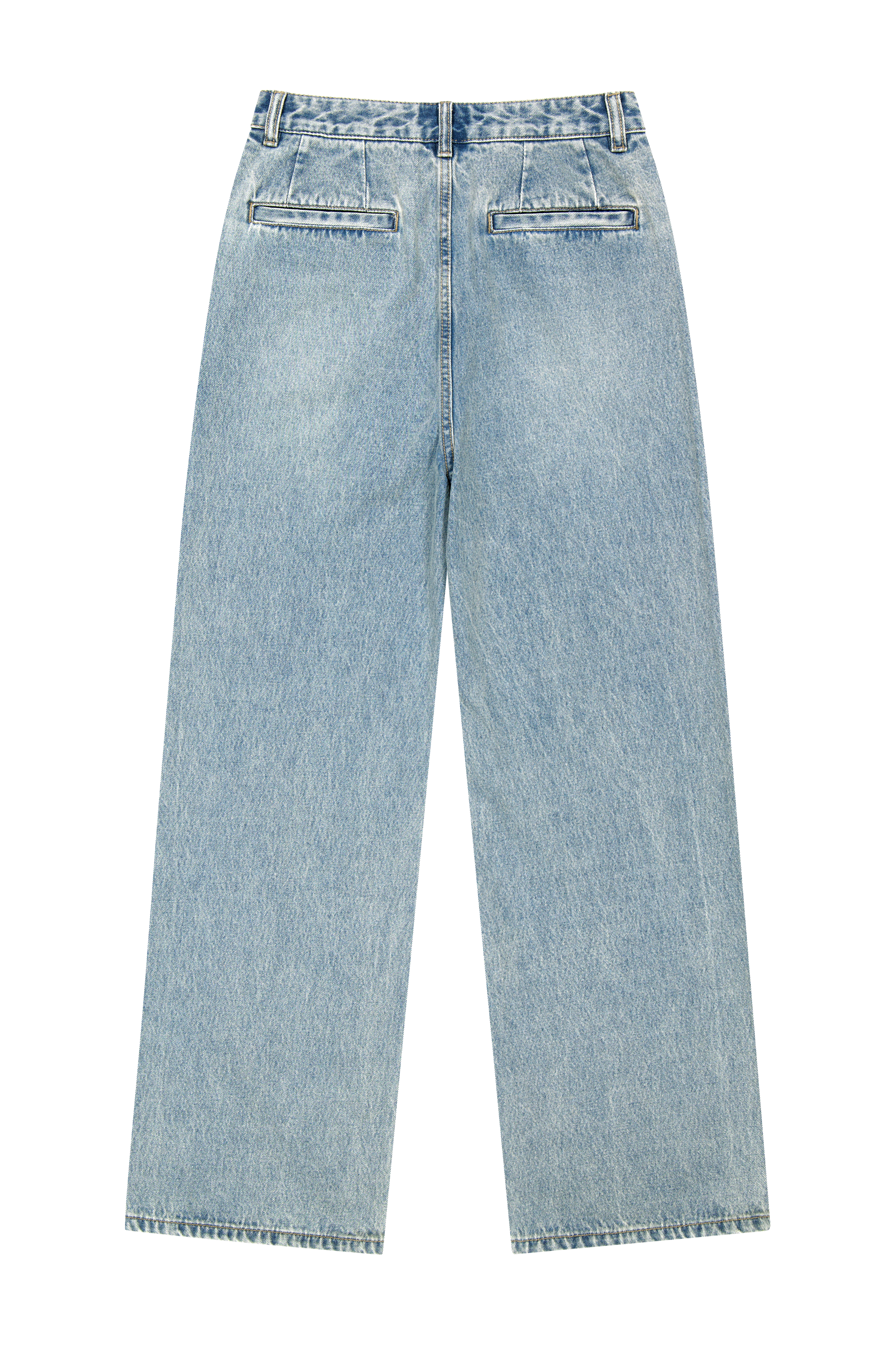 W LAYERED SKIRT DENIM PANTS
