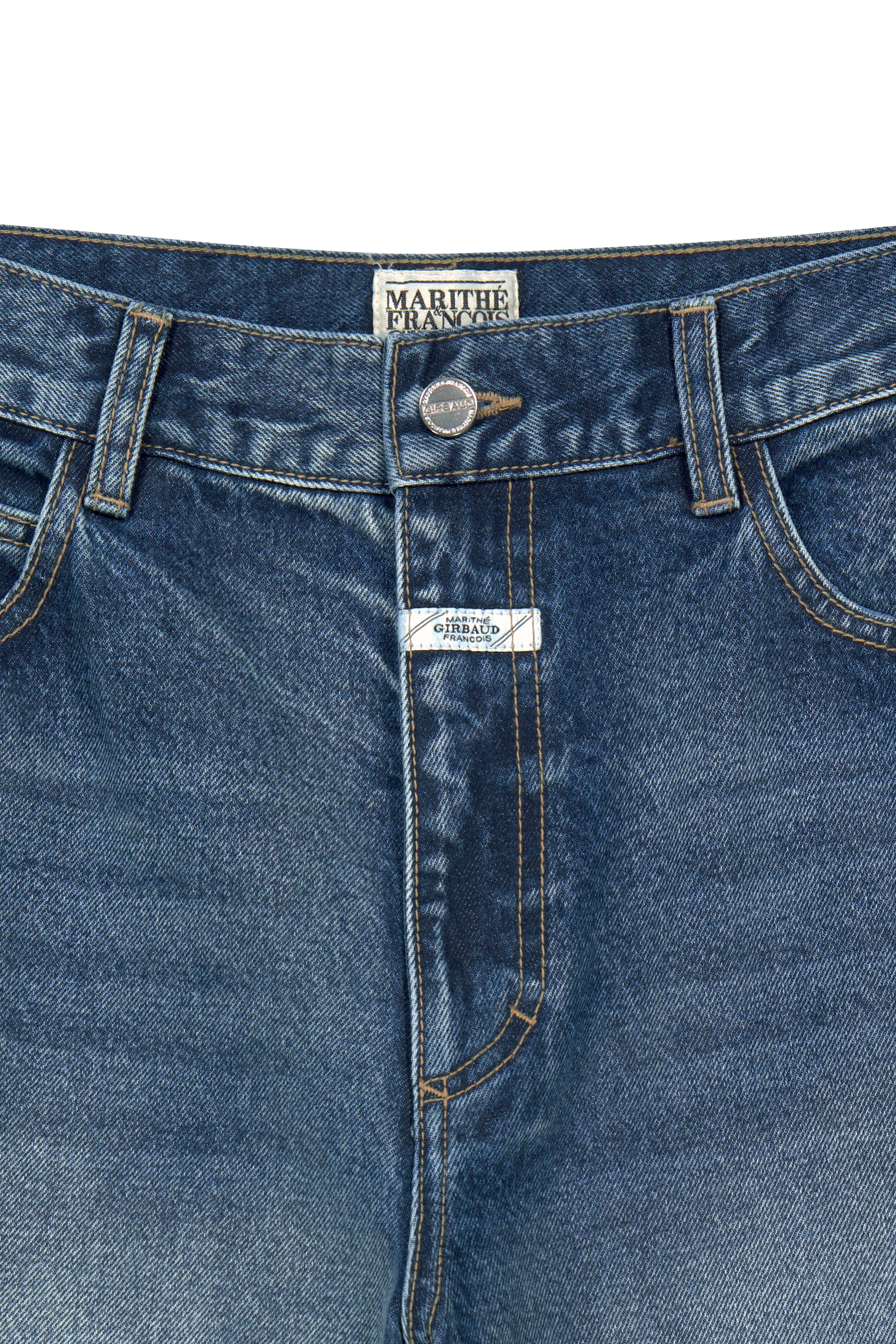 M SEMI-WIDE FIT VINTAGE WASHED DENIM PANTS