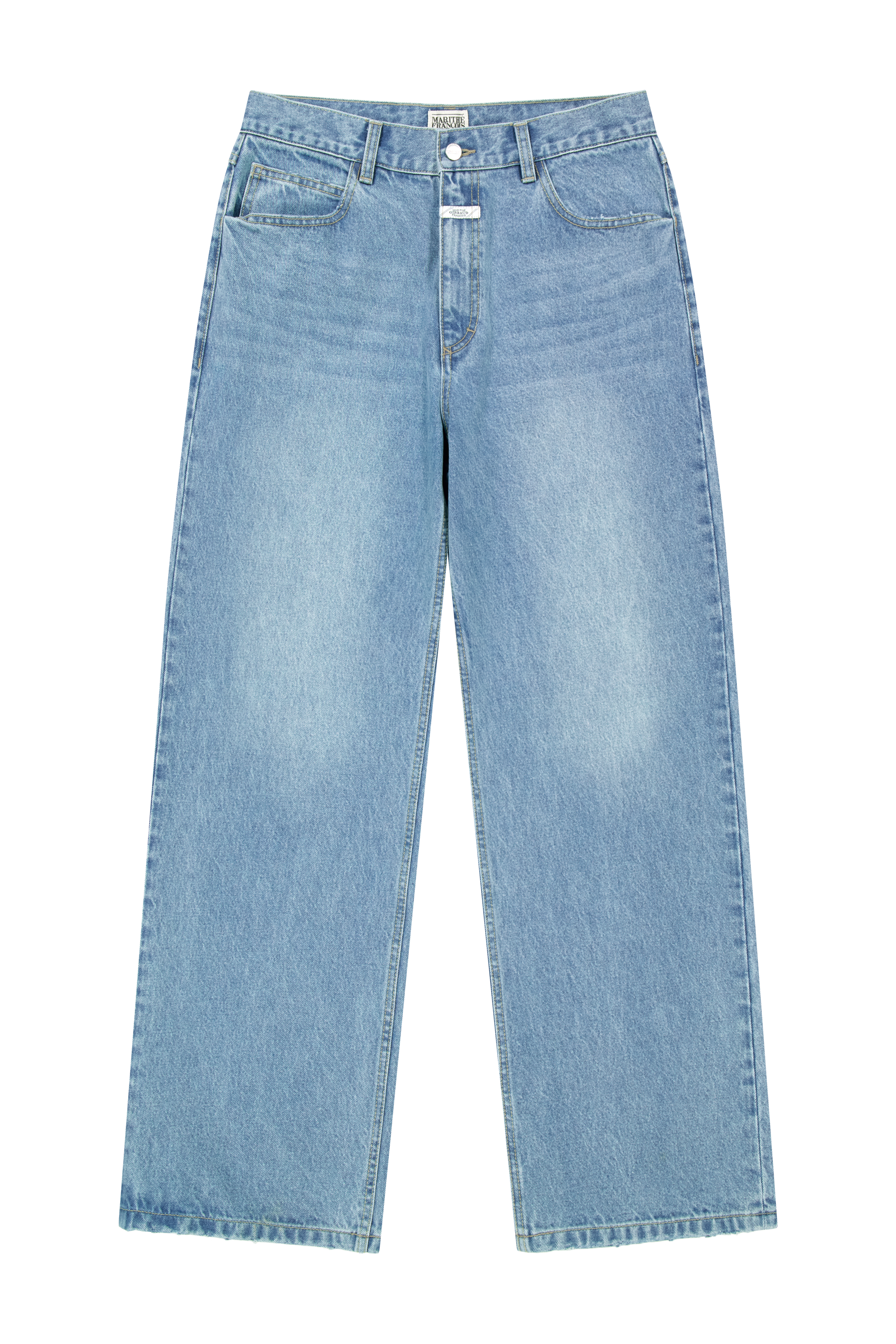M SEMI-WIDE FIT VINTAGE WASHED DENIM PANTS