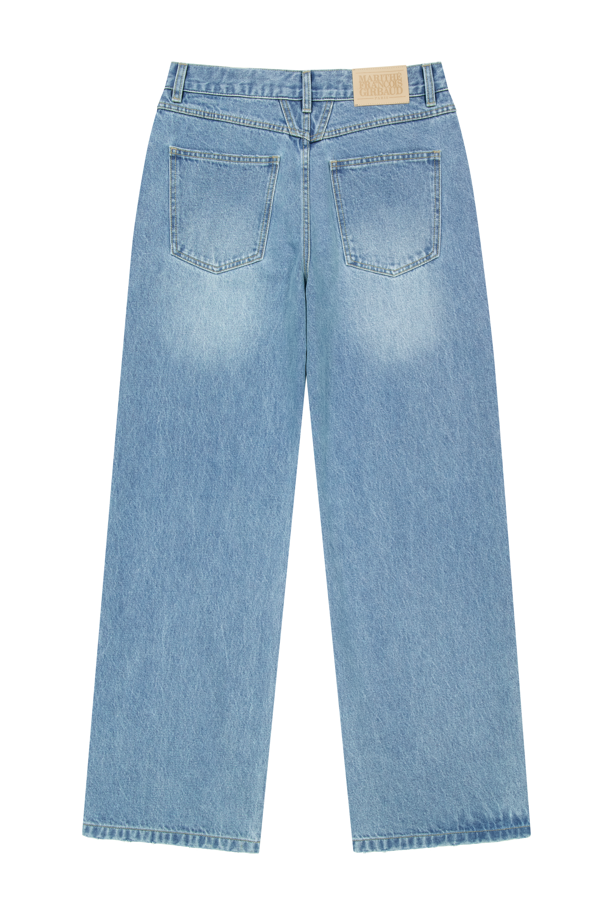 M SEMI-WIDE FIT VINTAGE WASHED DENIM PANTS