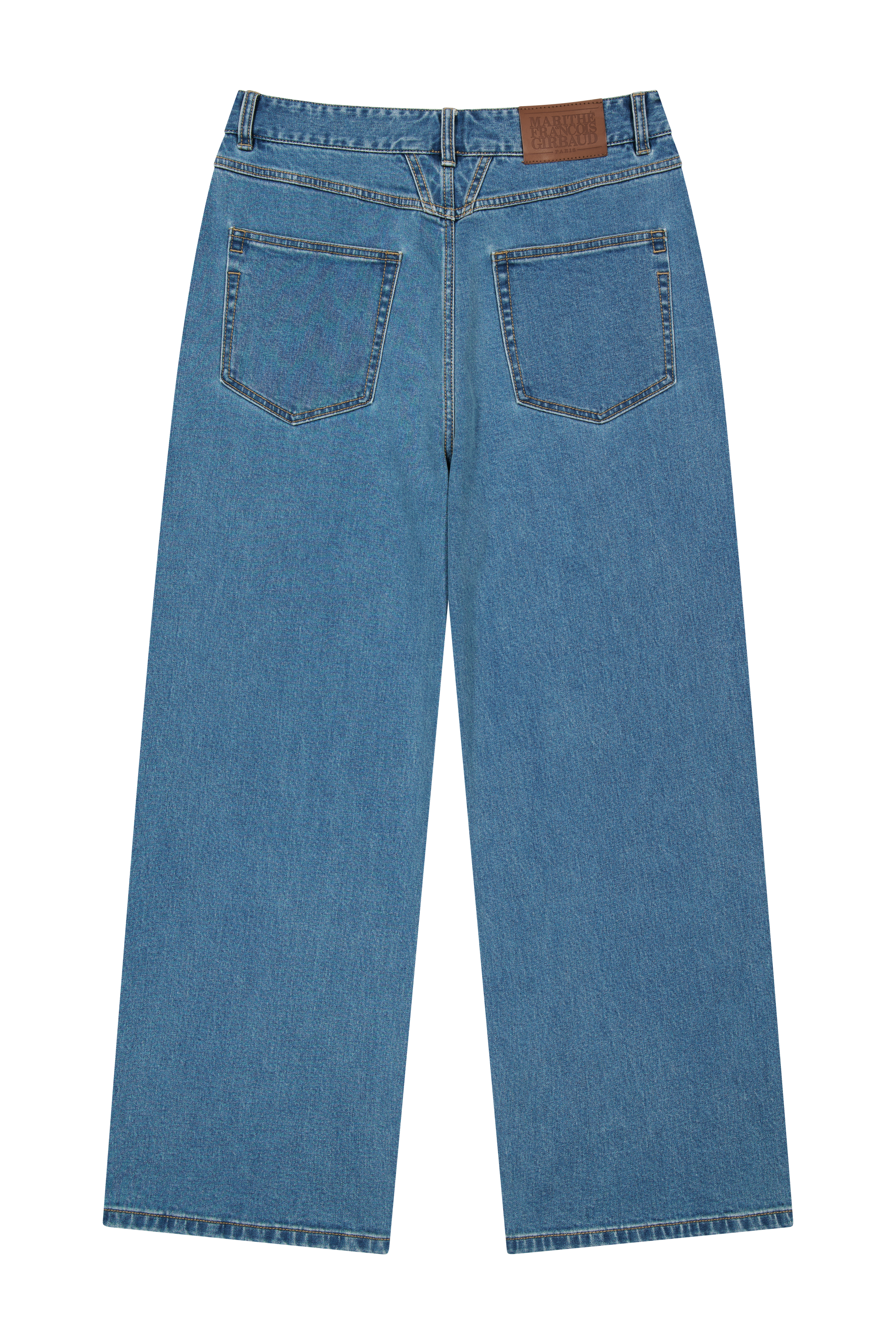 NEW M LOW-WAIST TUCK WIDE DENIM PANTS