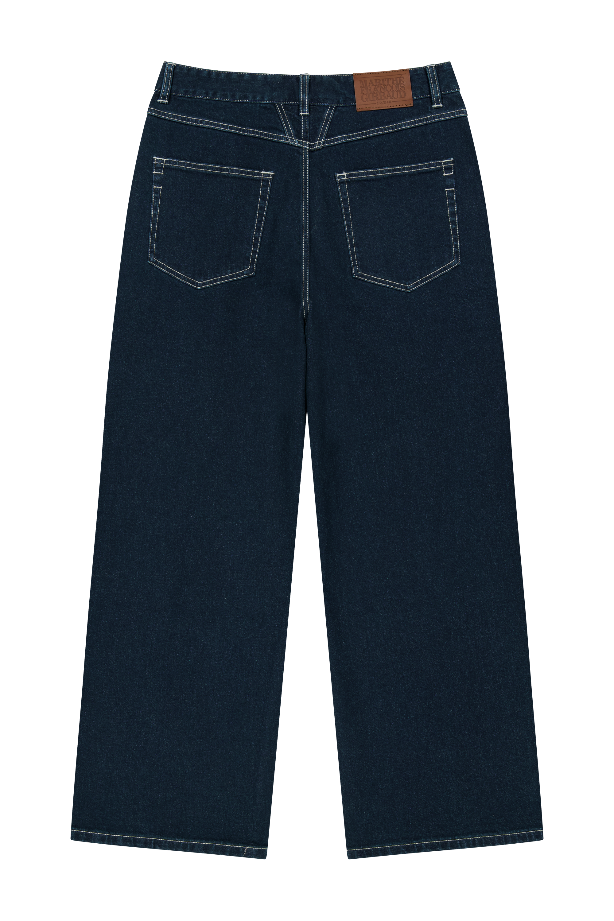 NEW M LOW-WAIST TUCK WIDE DENIM PANTS