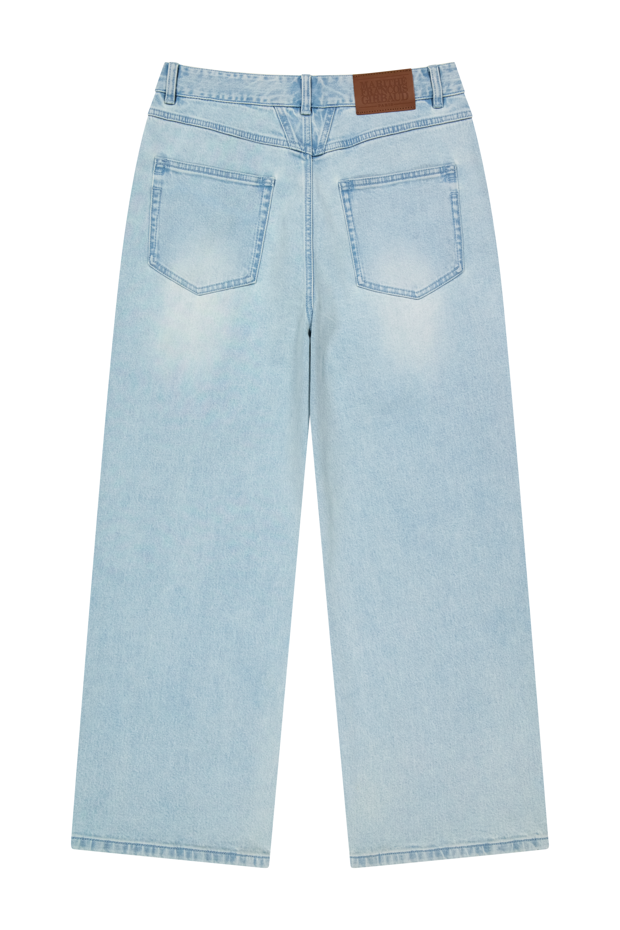 NEW M LOW-WAIST TUCK WIDE DENIM PANTS