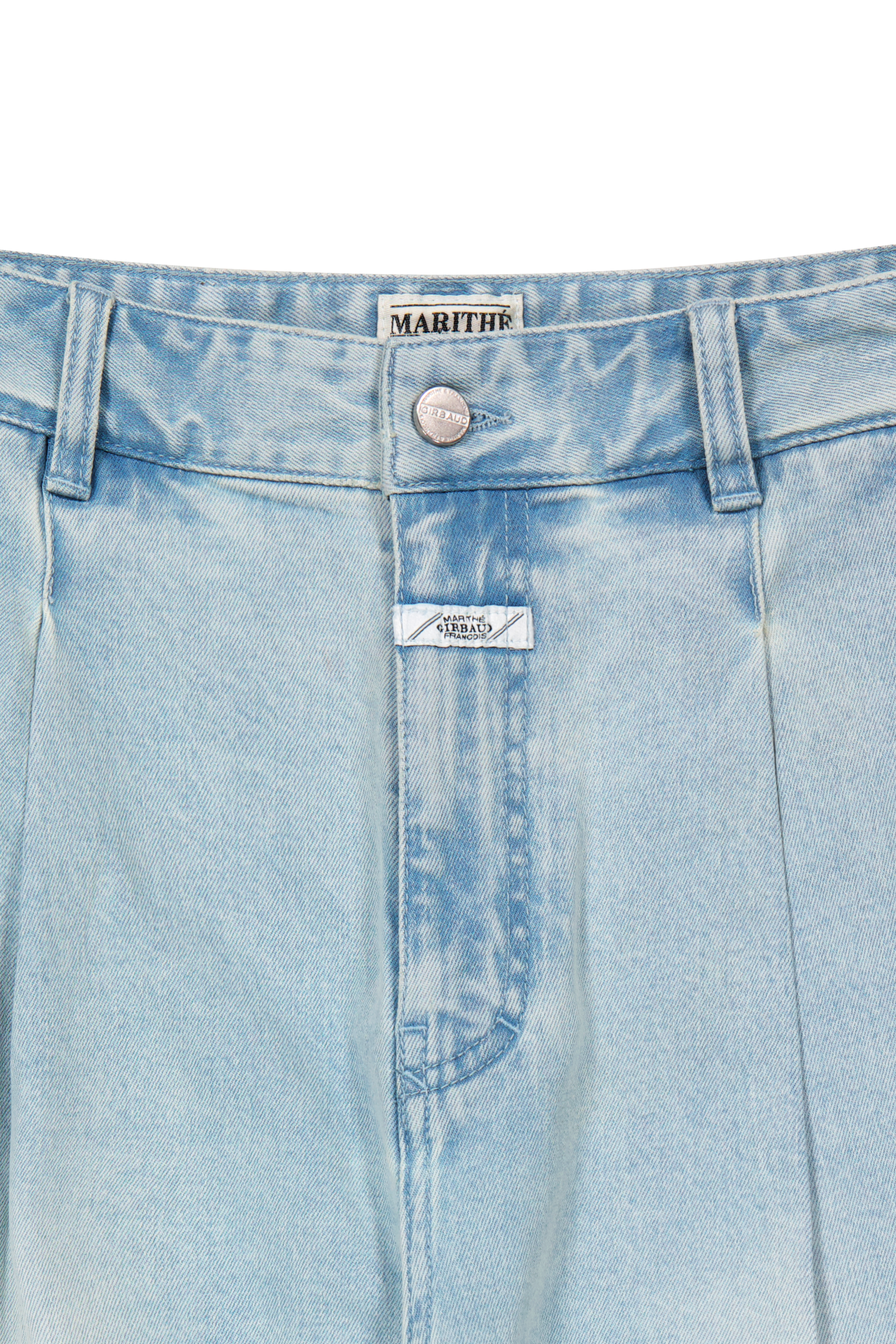 NEW M LOW-WAIST TUCK WIDE DENIM PANTS