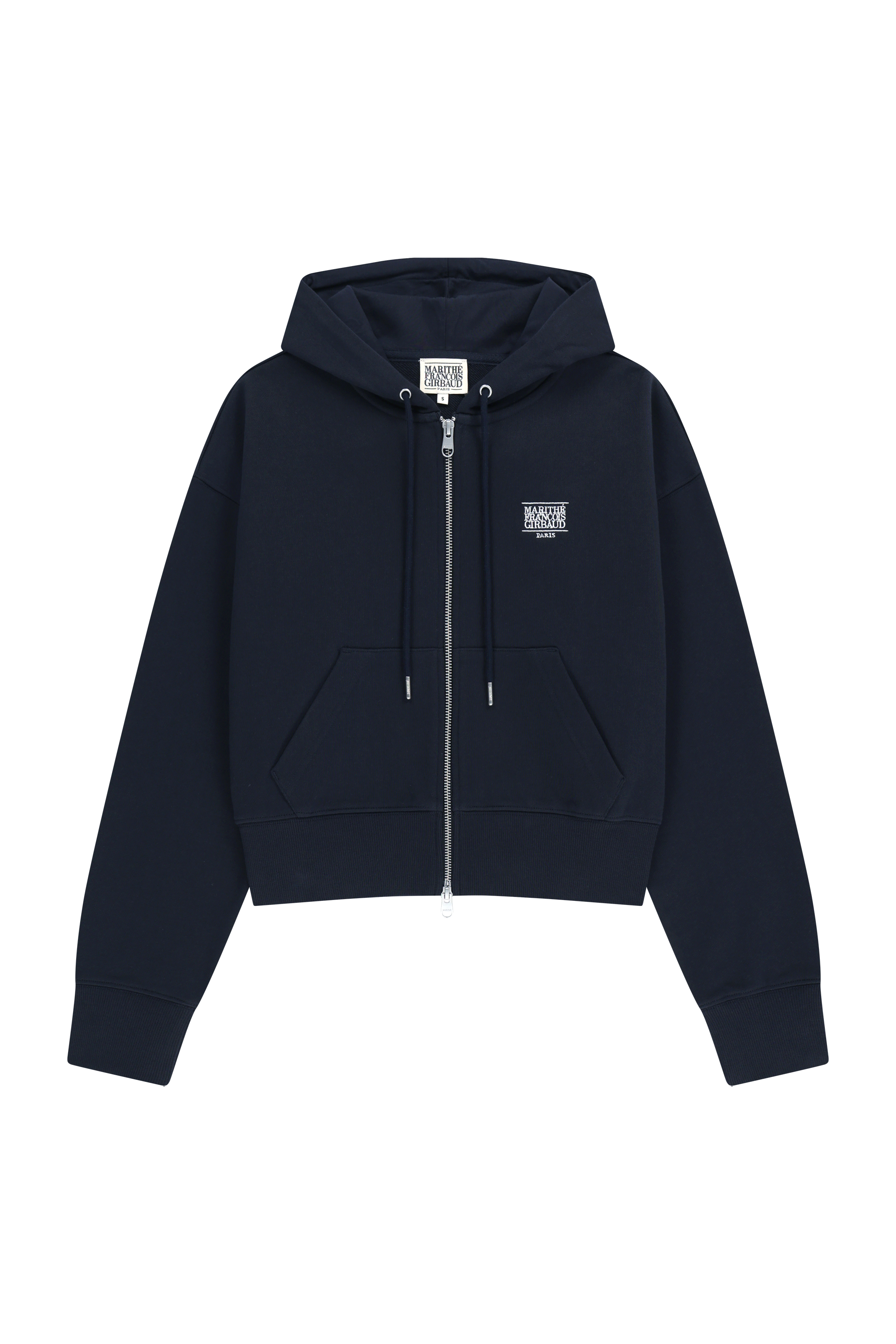 W BACK CLASSIC LOGO CROP HOODIE ZIPUP