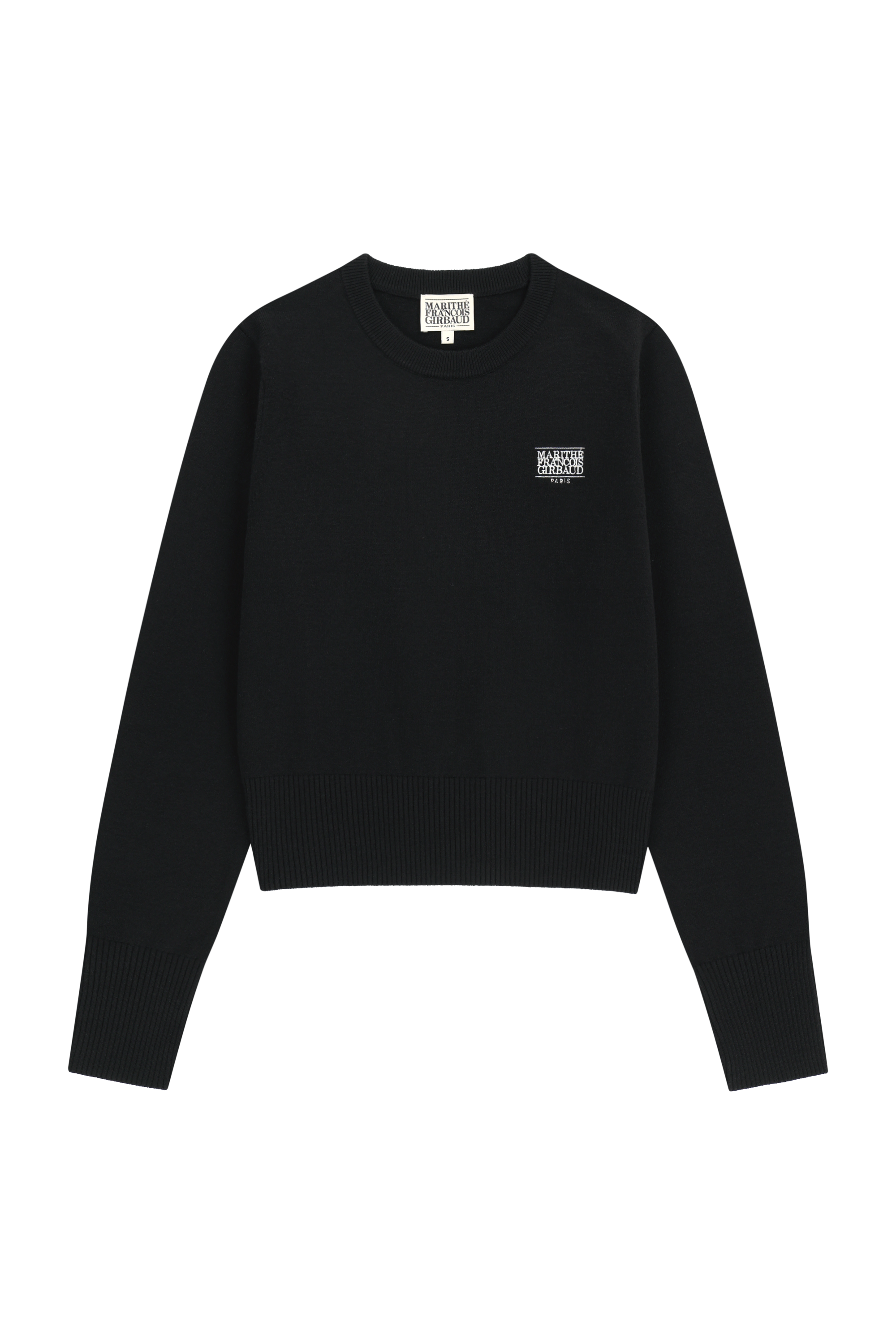 W SMALL CLASSIC LOGO CROP KNIT PULLOVER