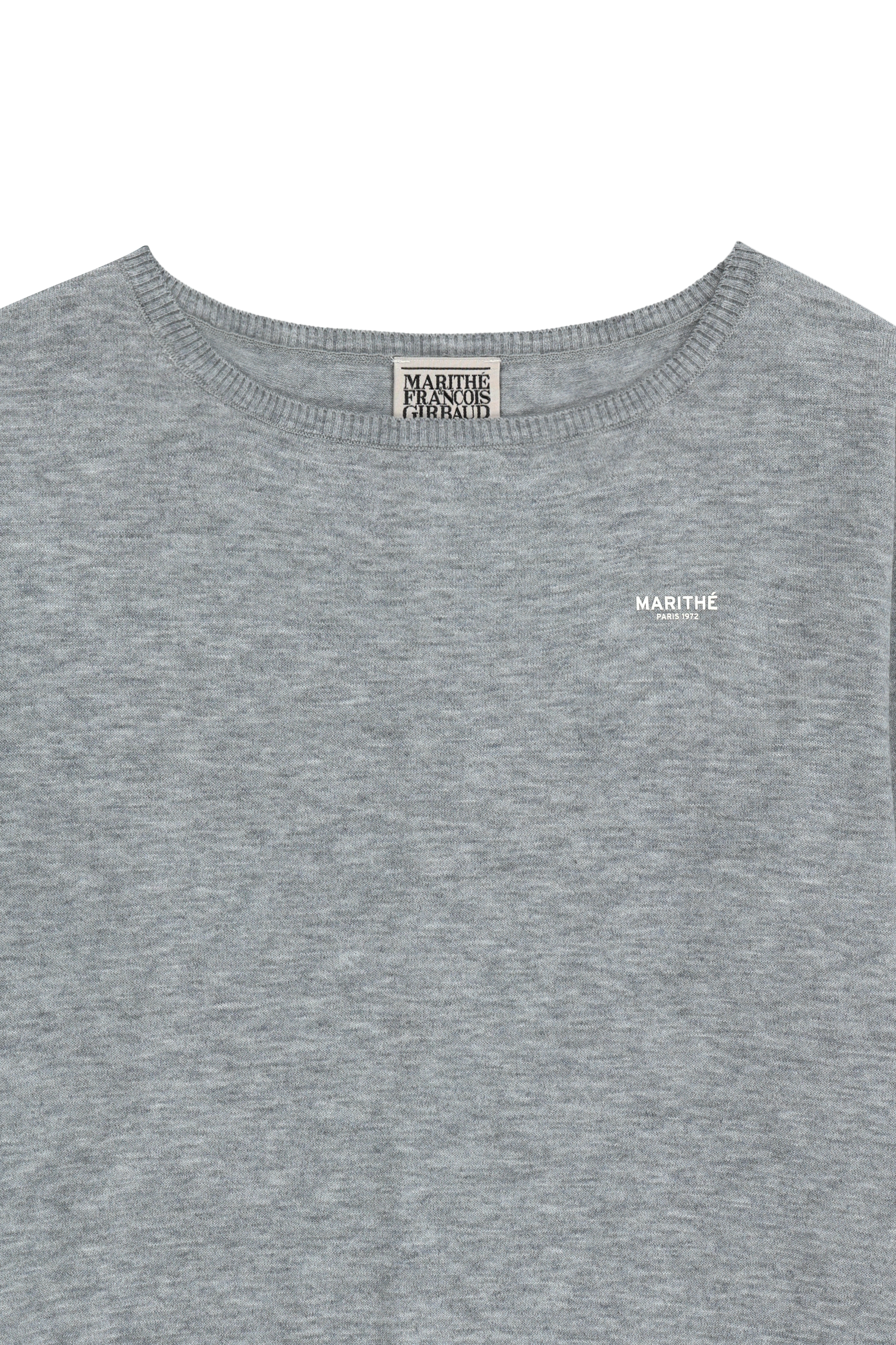 W BOAT NECK KNIT PULLOVER