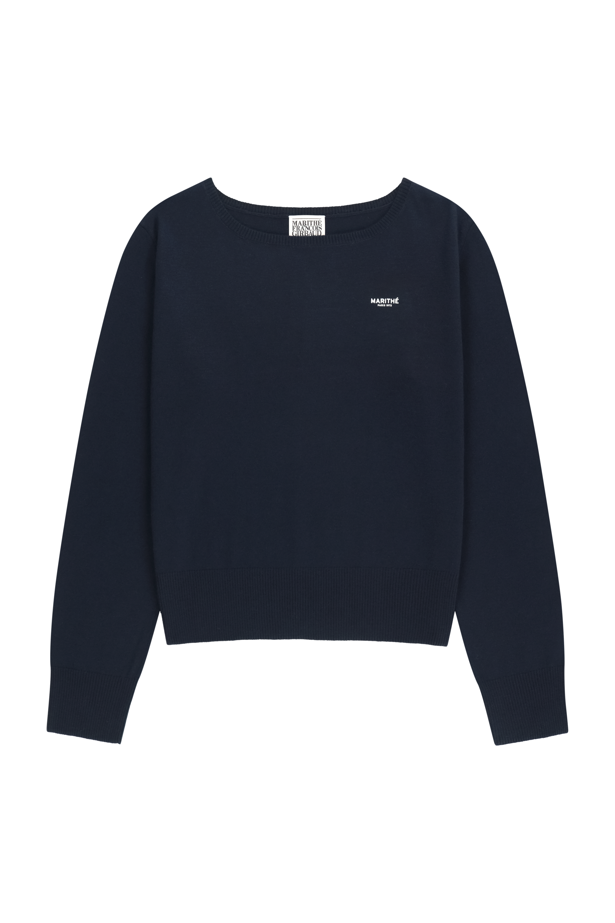W BOAT NECK KNIT PULLOVER