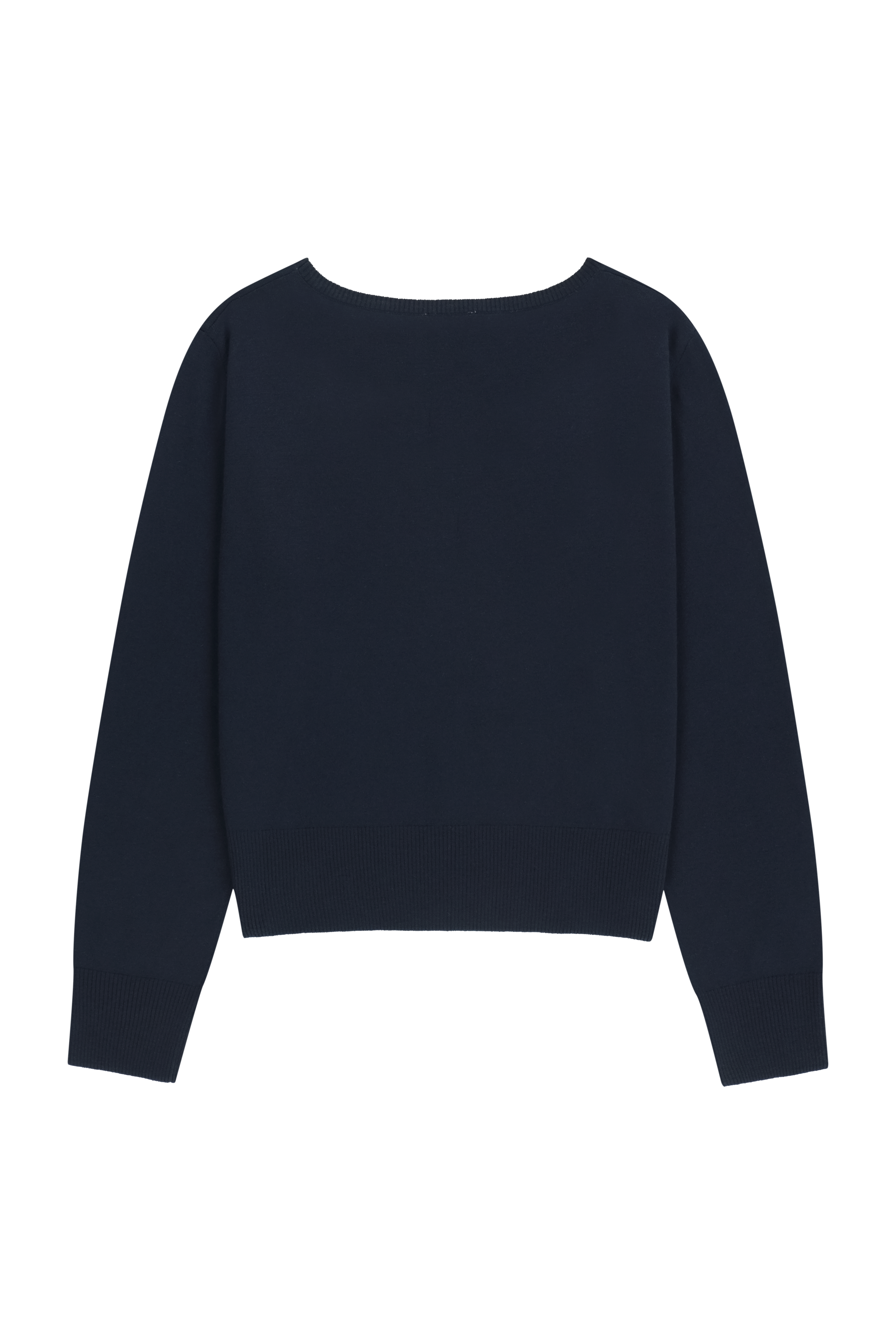 W BOAT NECK KNIT PULLOVER