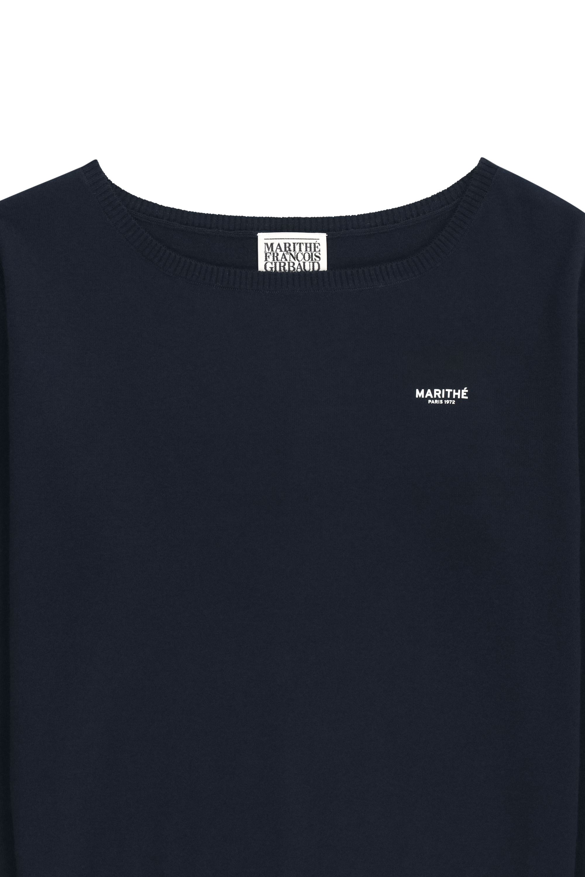 W BOAT NECK KNIT PULLOVER