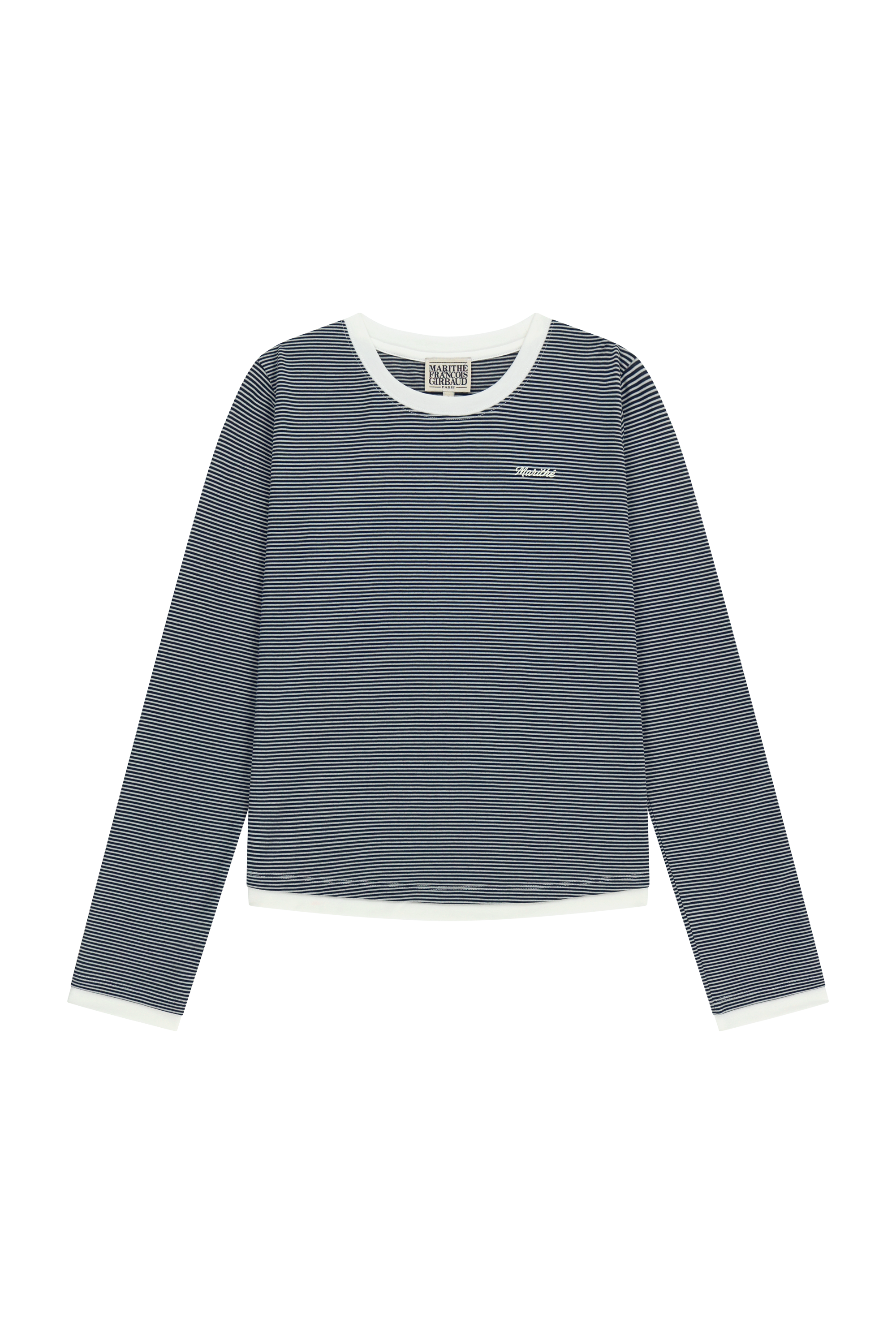 W RINGER STRIPE LONG SLEEVE TEE