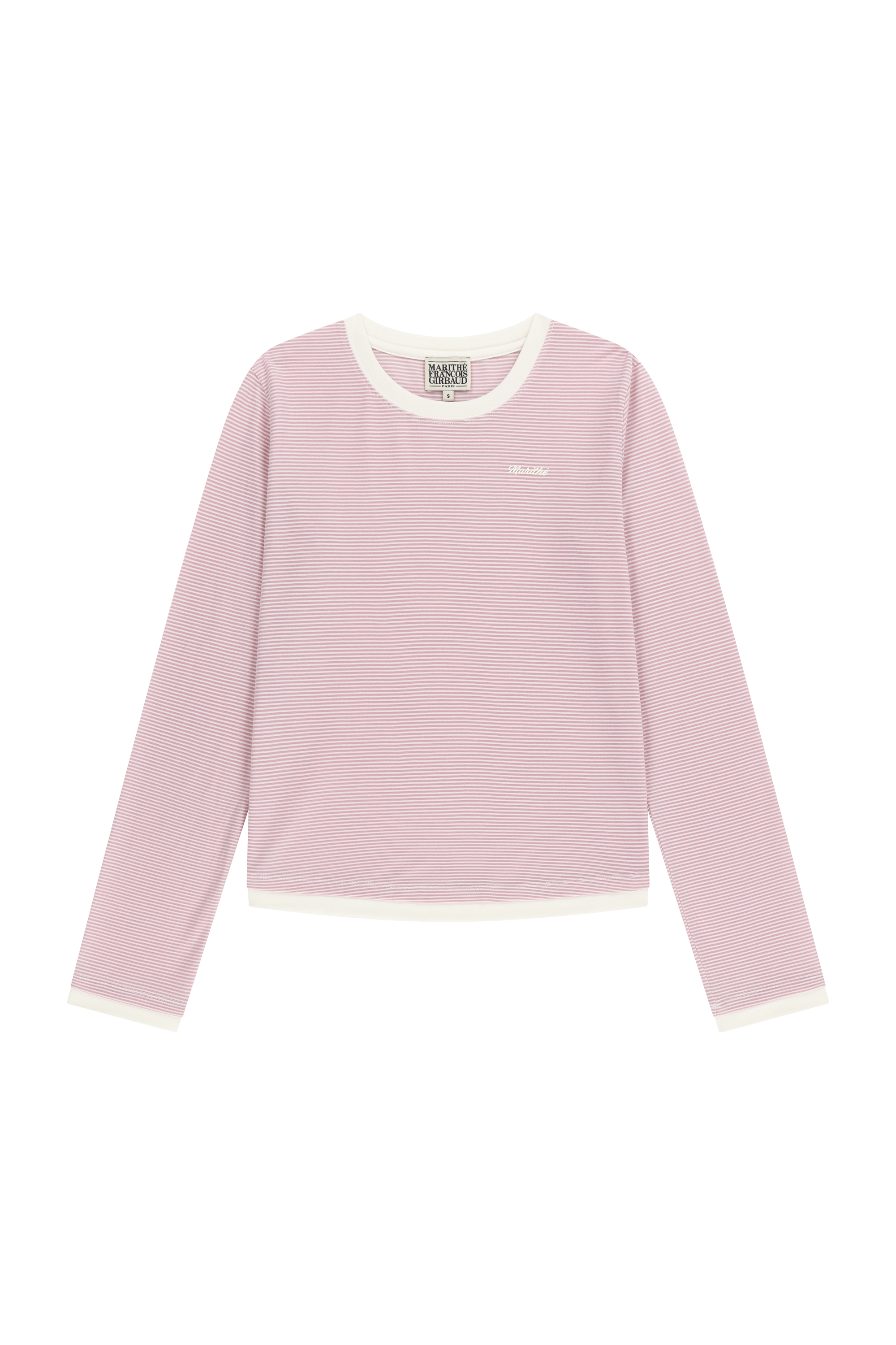 W RINGER STRIPE LONG SLEEVE TEE