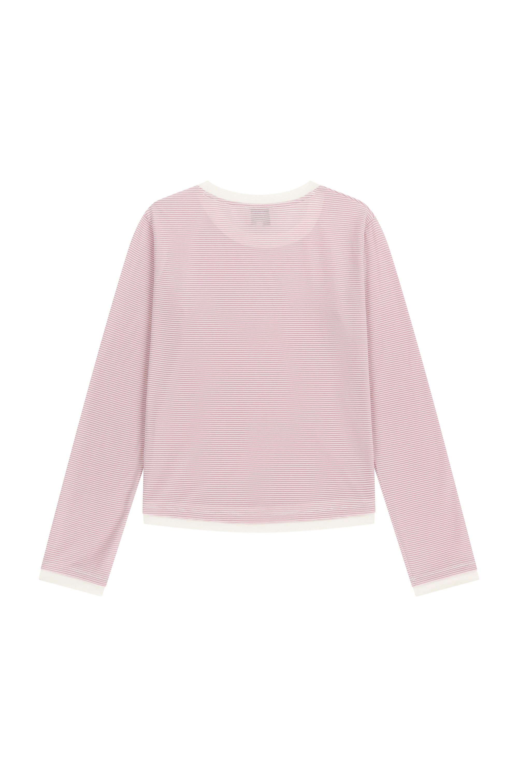 W RINGER STRIPE LONG SLEEVE TEE