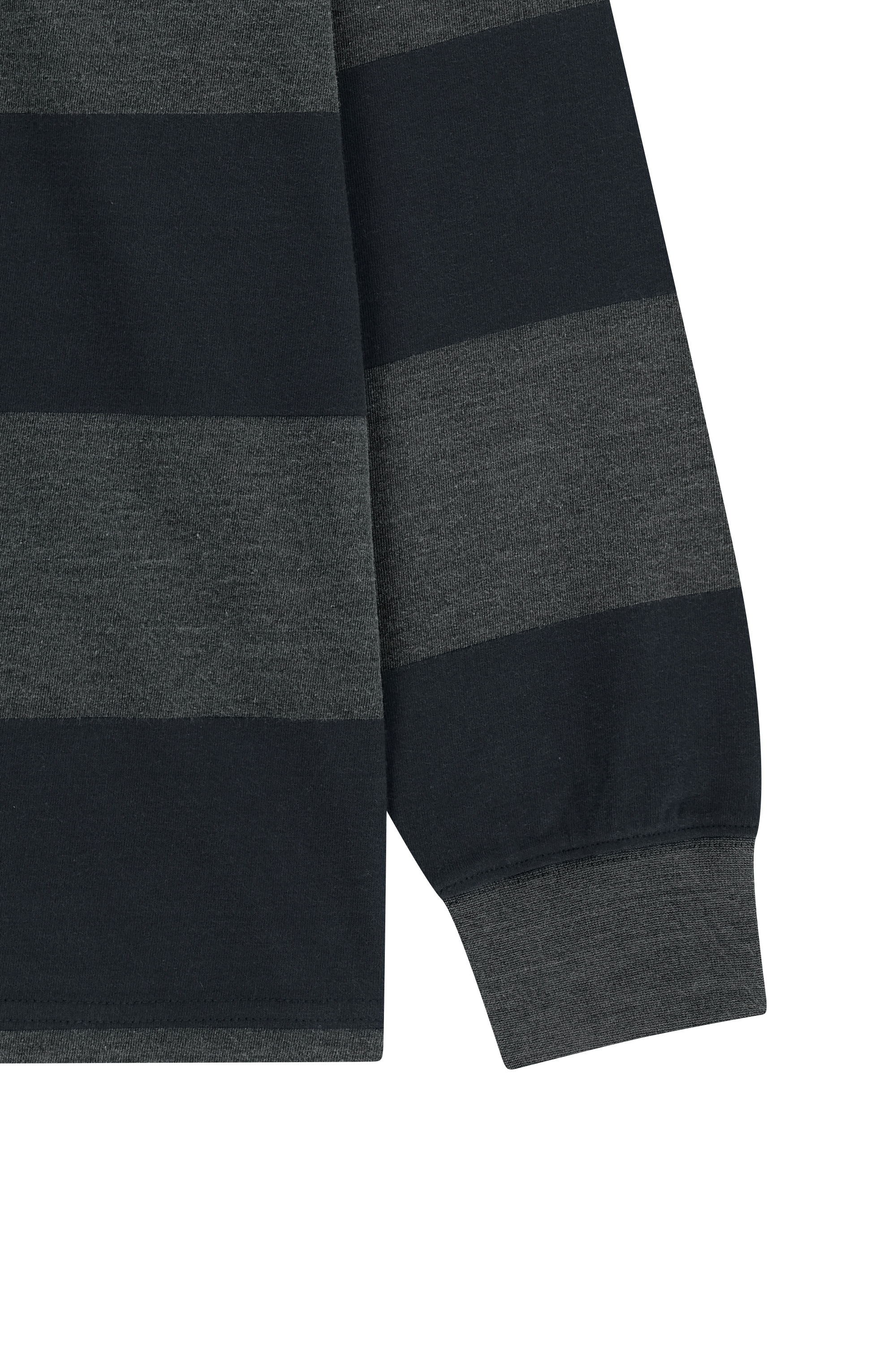 WASHED DENIM COLLAR LONG SLEEVE TEE