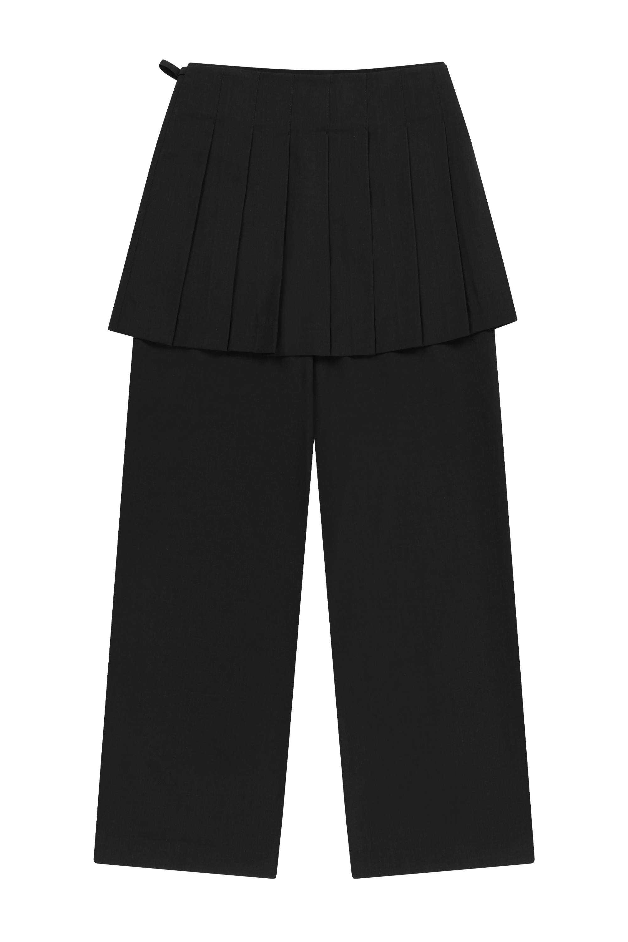 W LAYERED PLEATS SKIRT PANTS