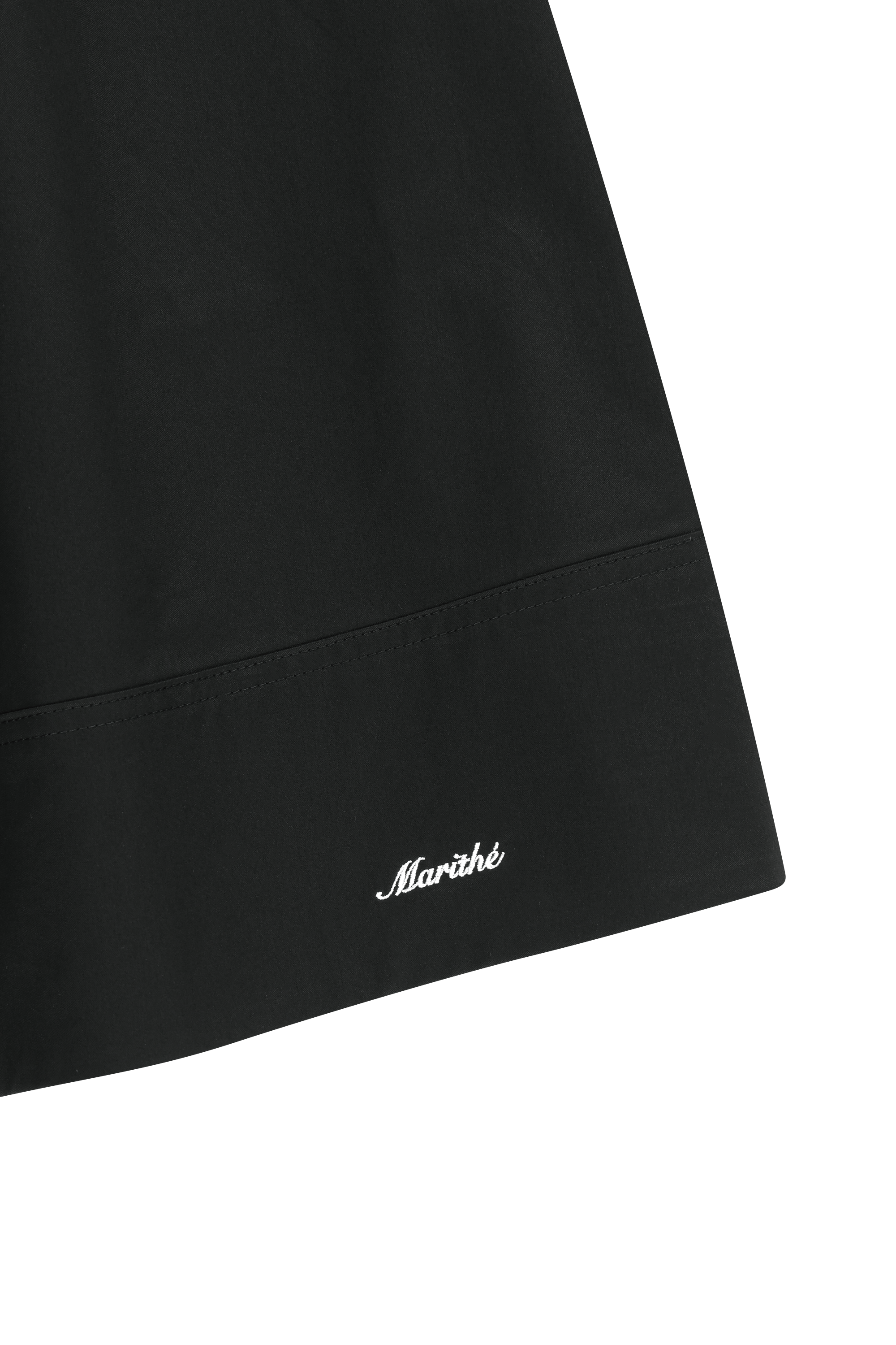 W COTTON WAIST WRINKLE SKIRT