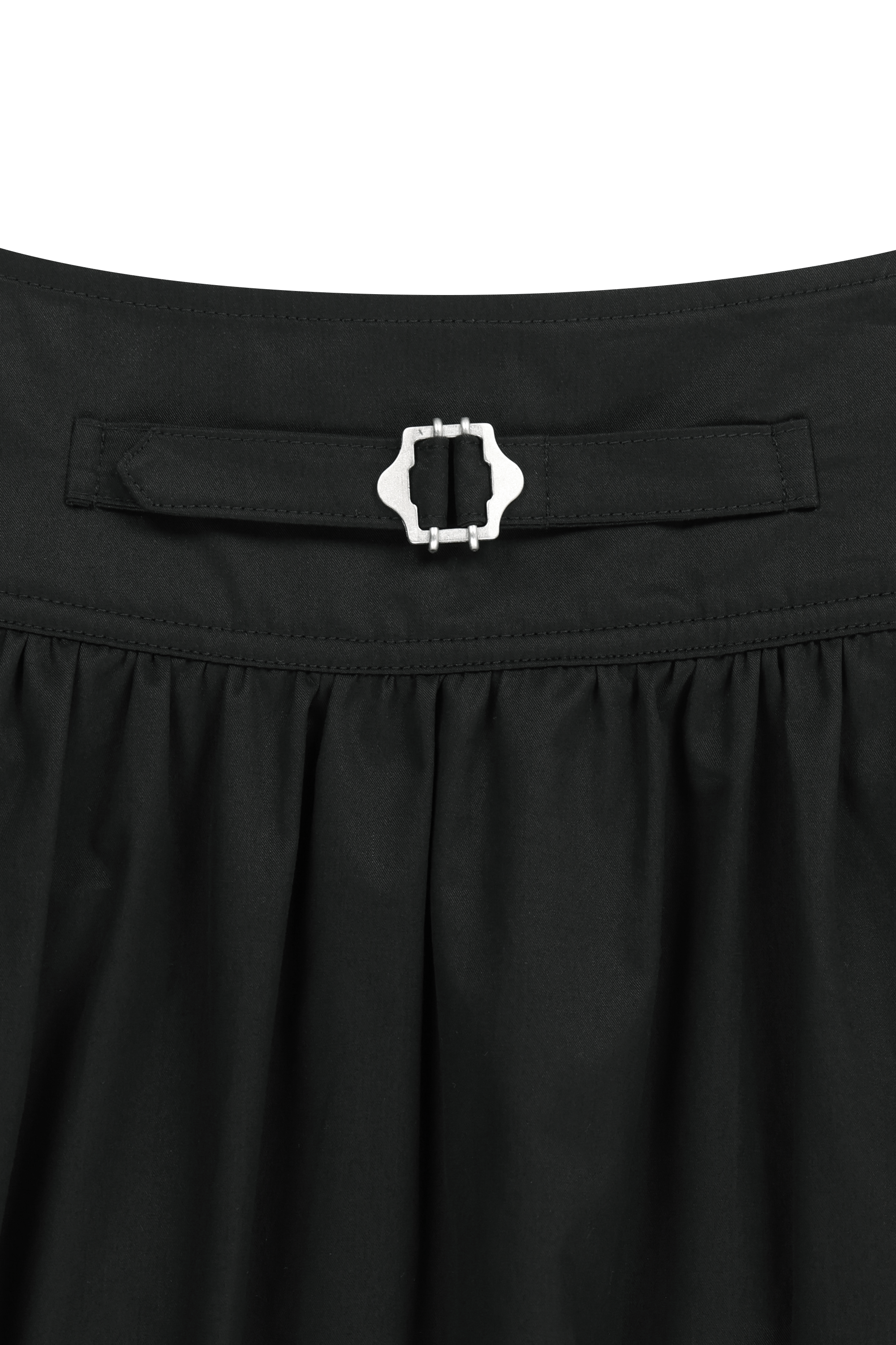 W COTTON WAIST WRINKLE SKIRT