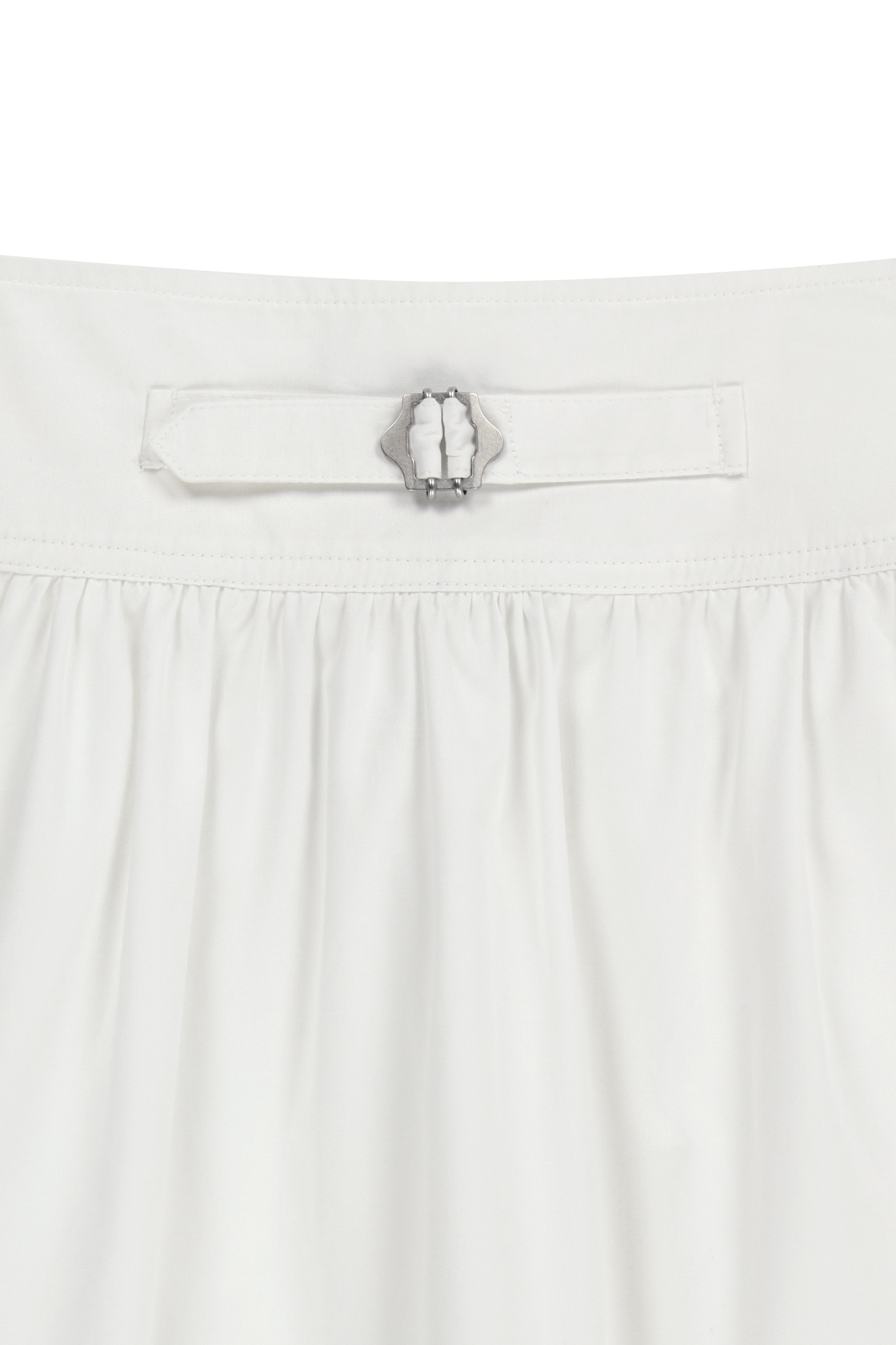W COTTON WAIST WRINKLE SKIRT