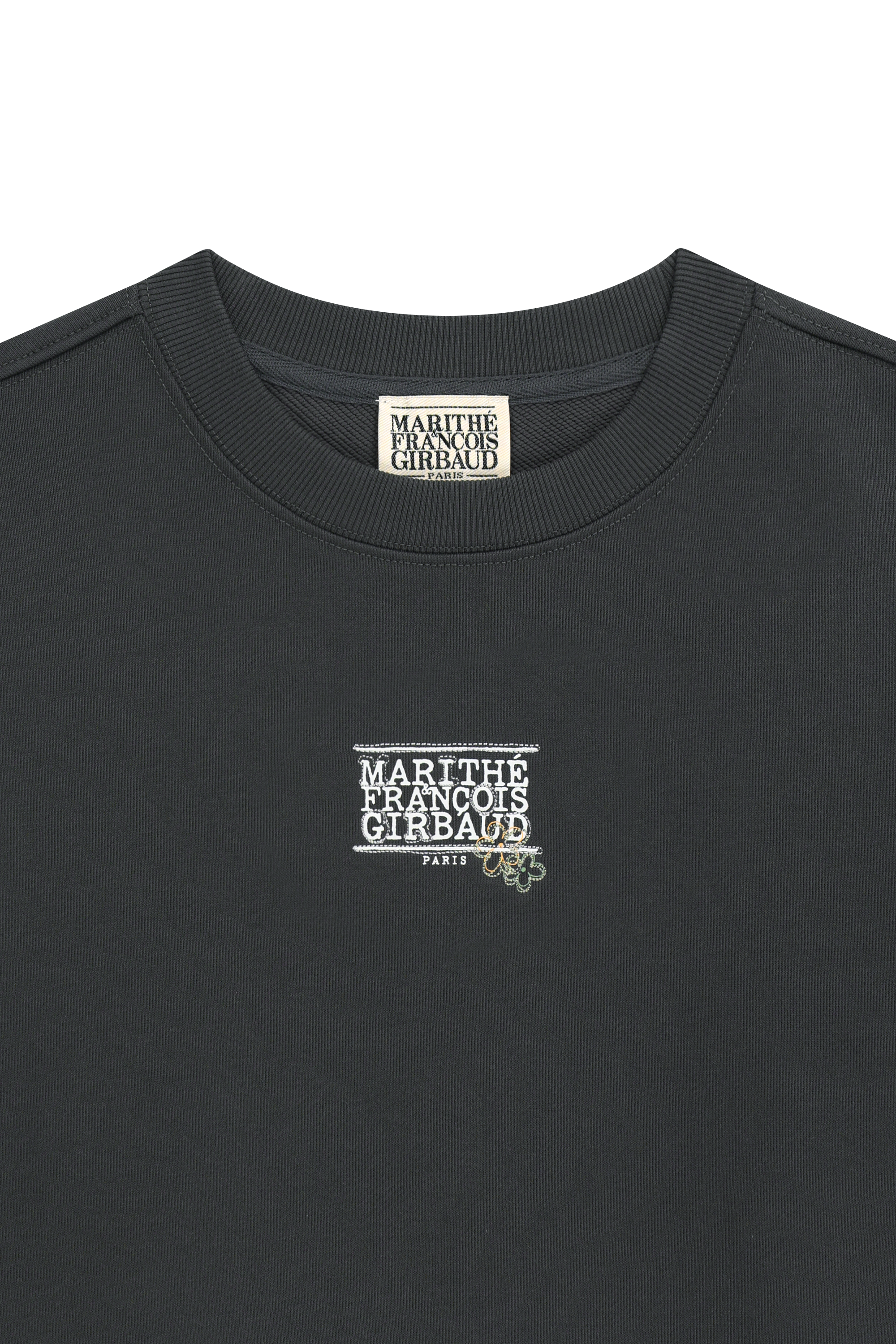 W FLOWER CLASSIC LOGO CROP SWEATSHIRT