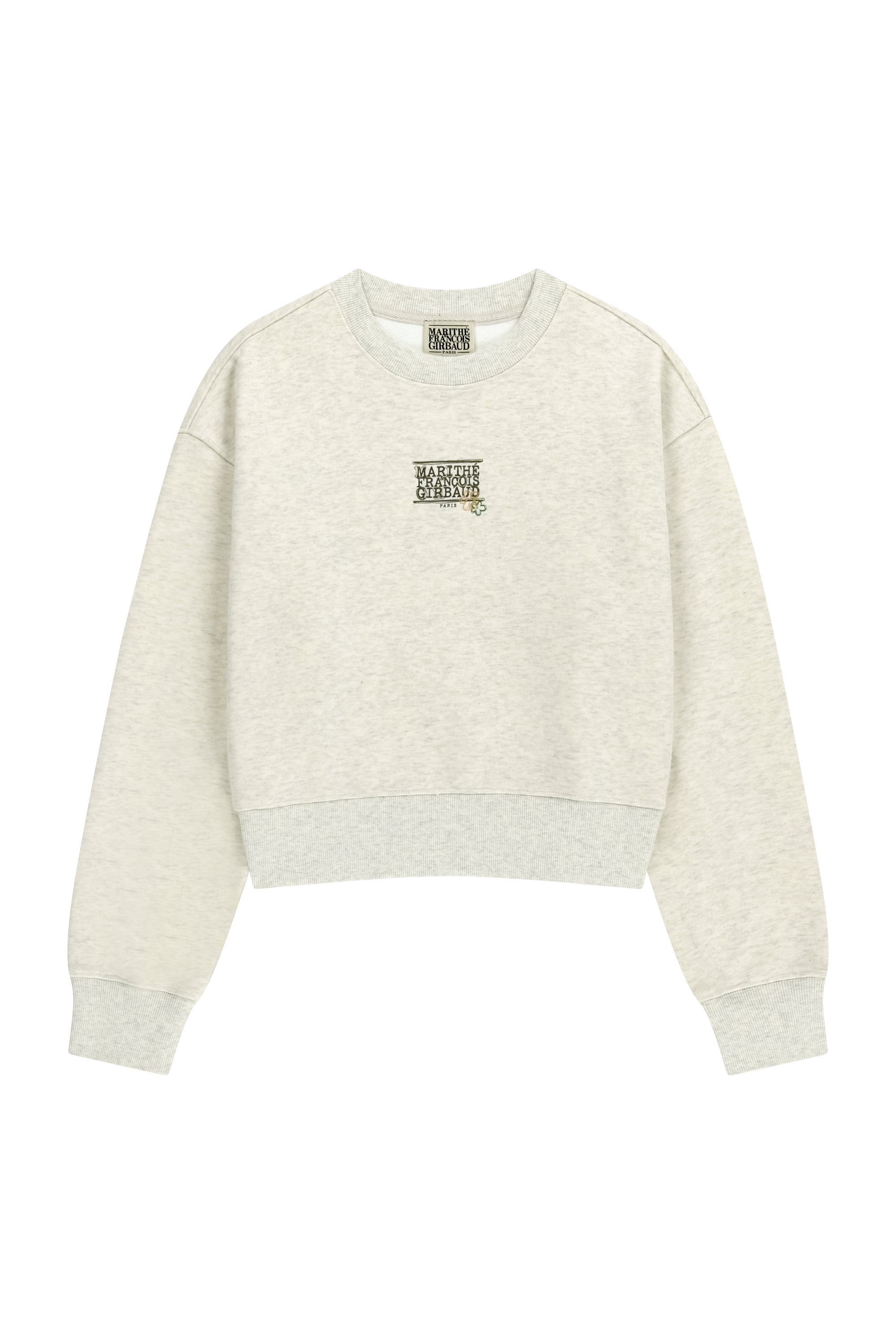W FLOWER CLASSIC LOGO CROP SWEATSHIRT