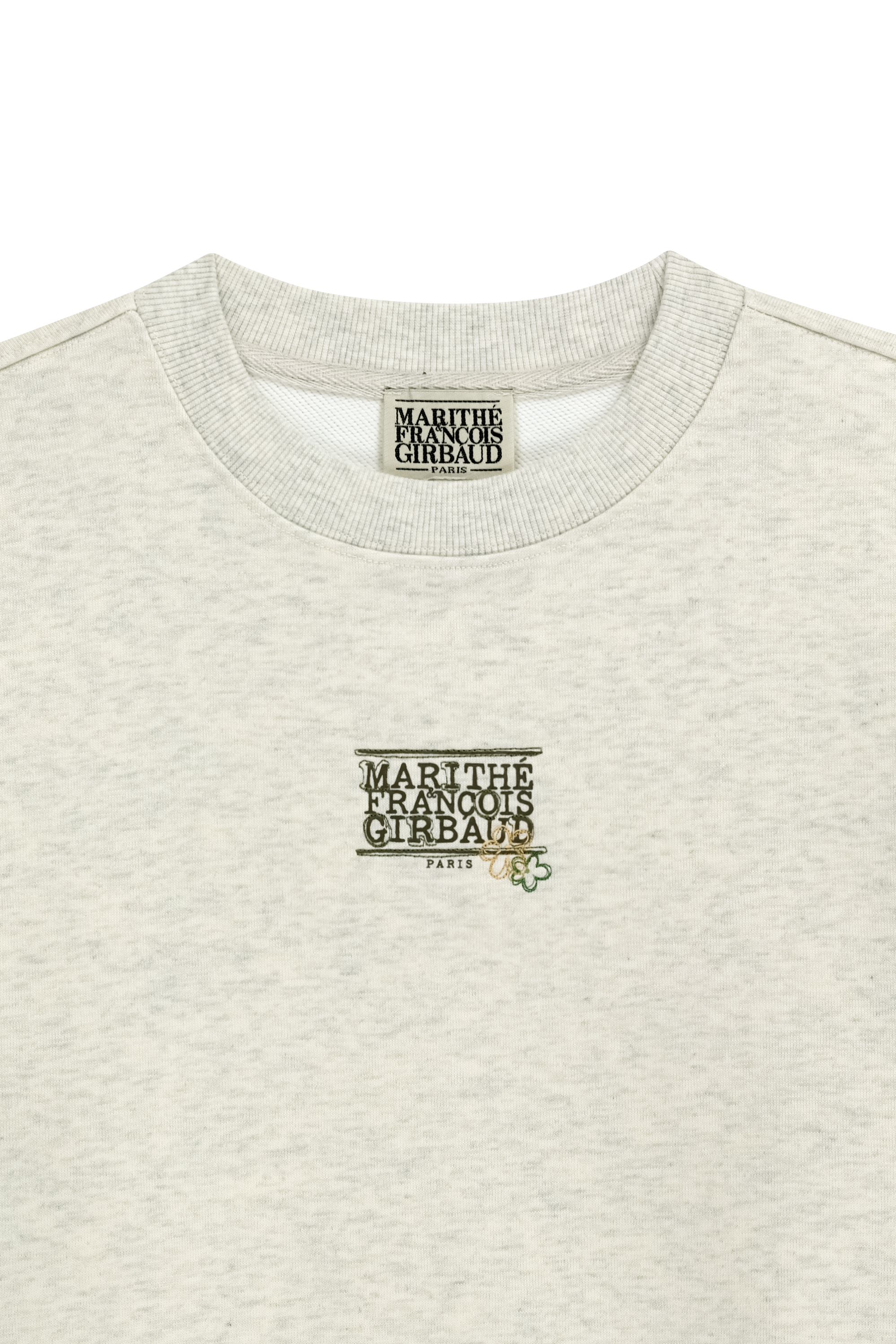 W FLOWER CLASSIC LOGO CROP SWEATSHIRT