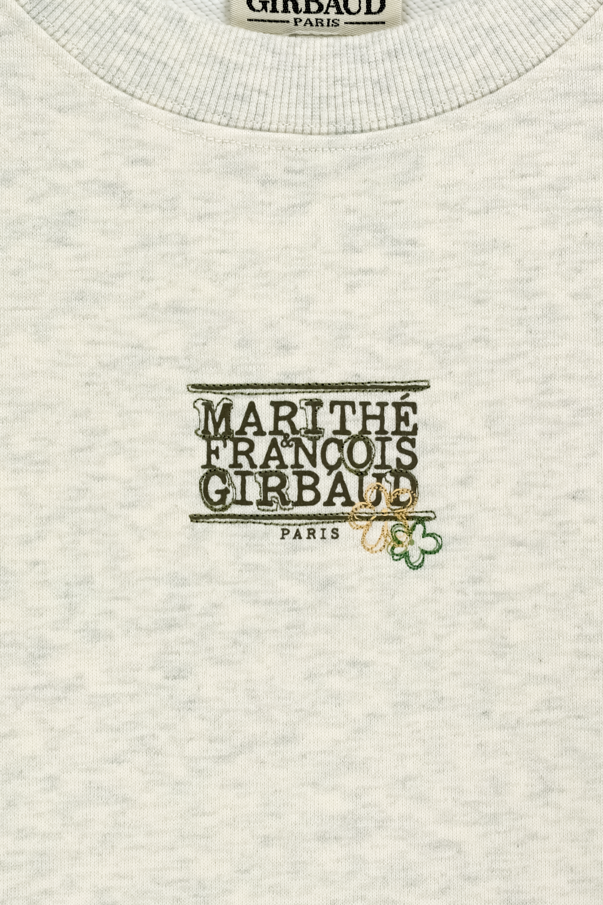 W FLOWER CLASSIC LOGO CROP SWEATSHIRT