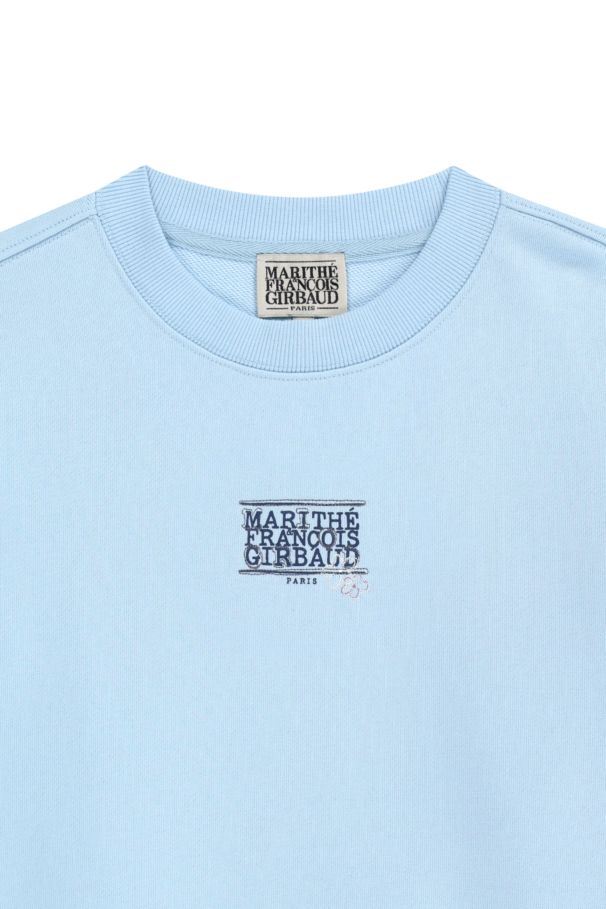 W FLOWER CLASSIC LOGO CROP SWEATSHIRT