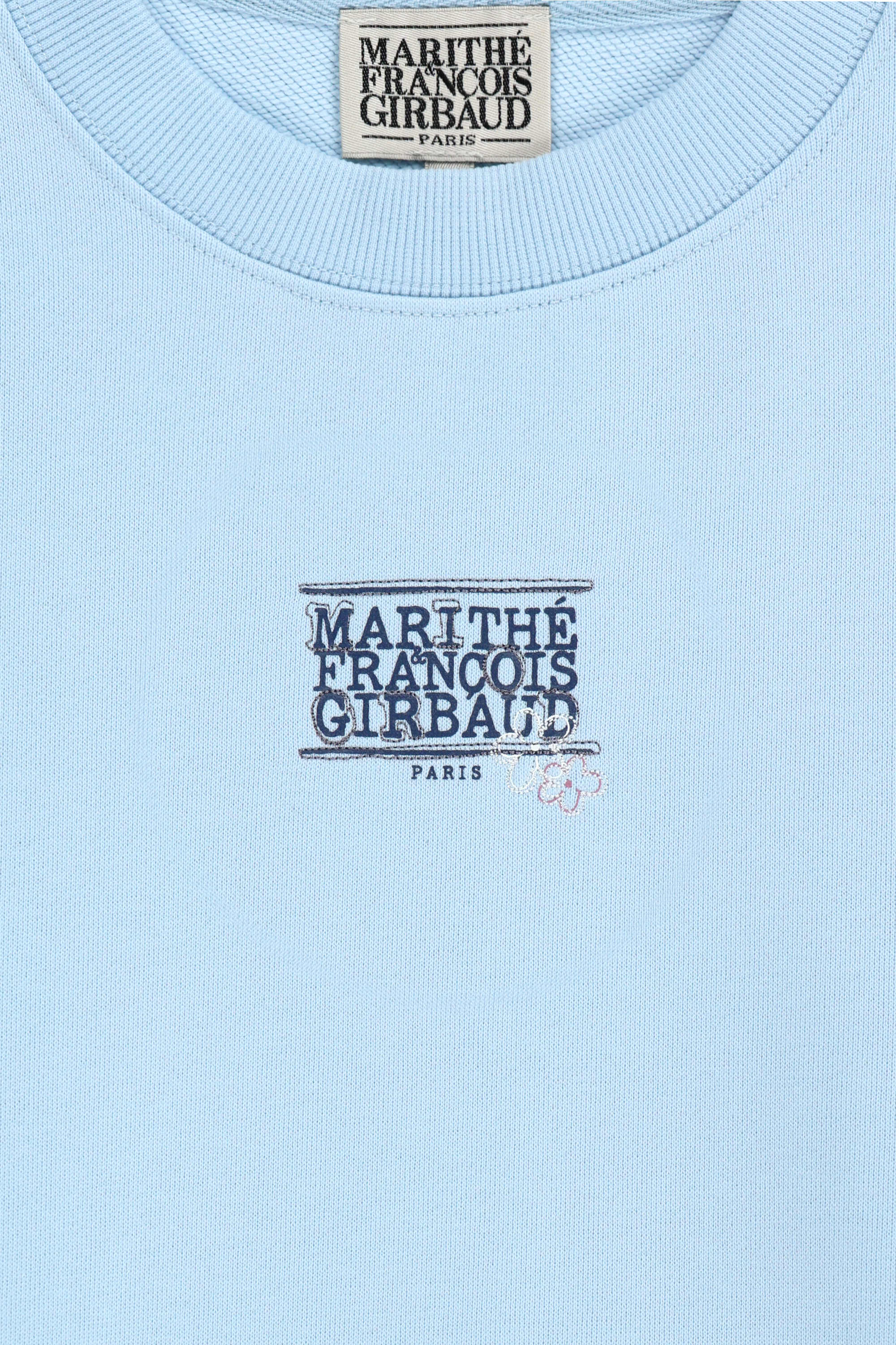 W FLOWER CLASSIC LOGO CROP SWEATSHIRT