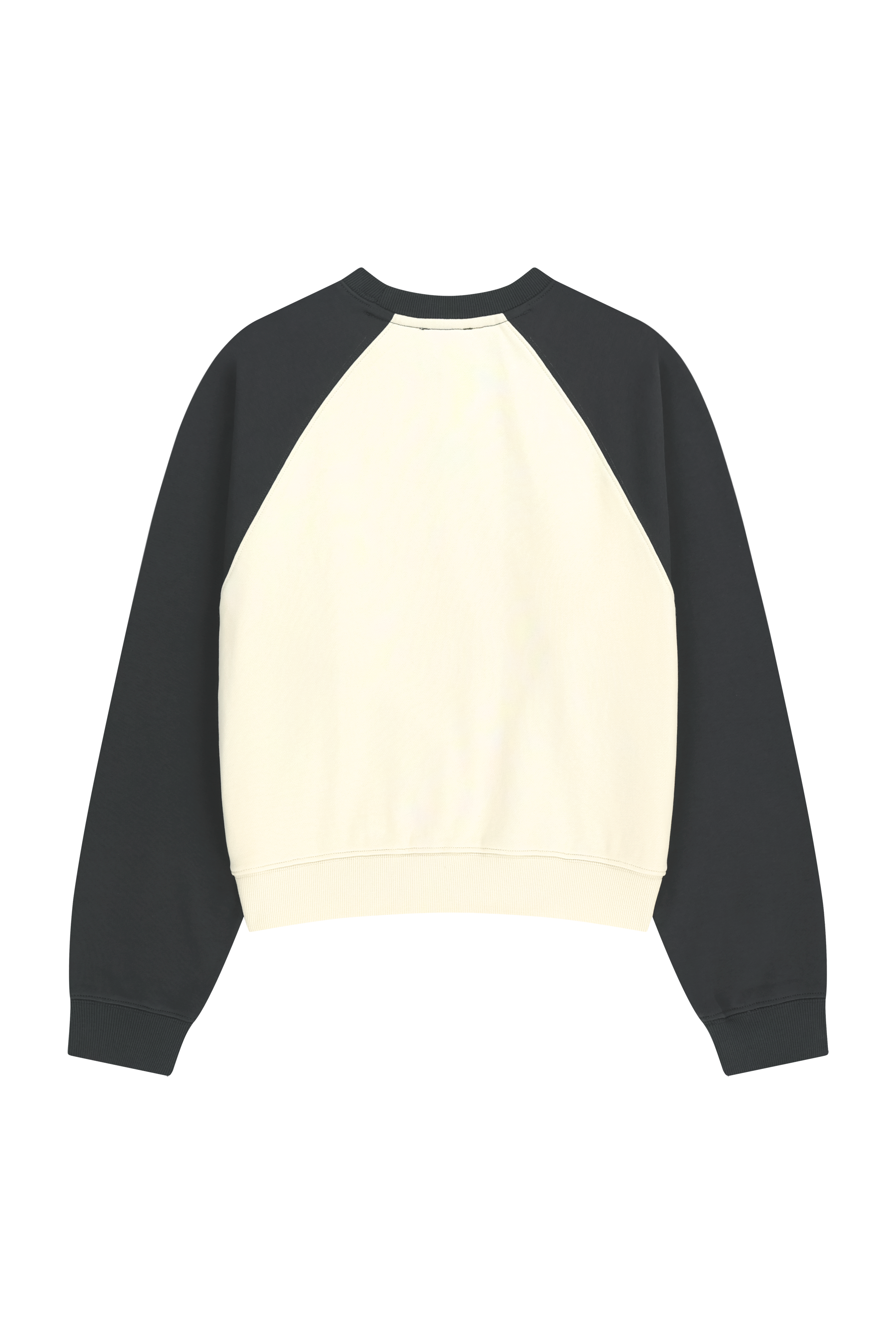 W BLOCK CLASSIC LOGO RAGLAN CROP SWEATSHIRT