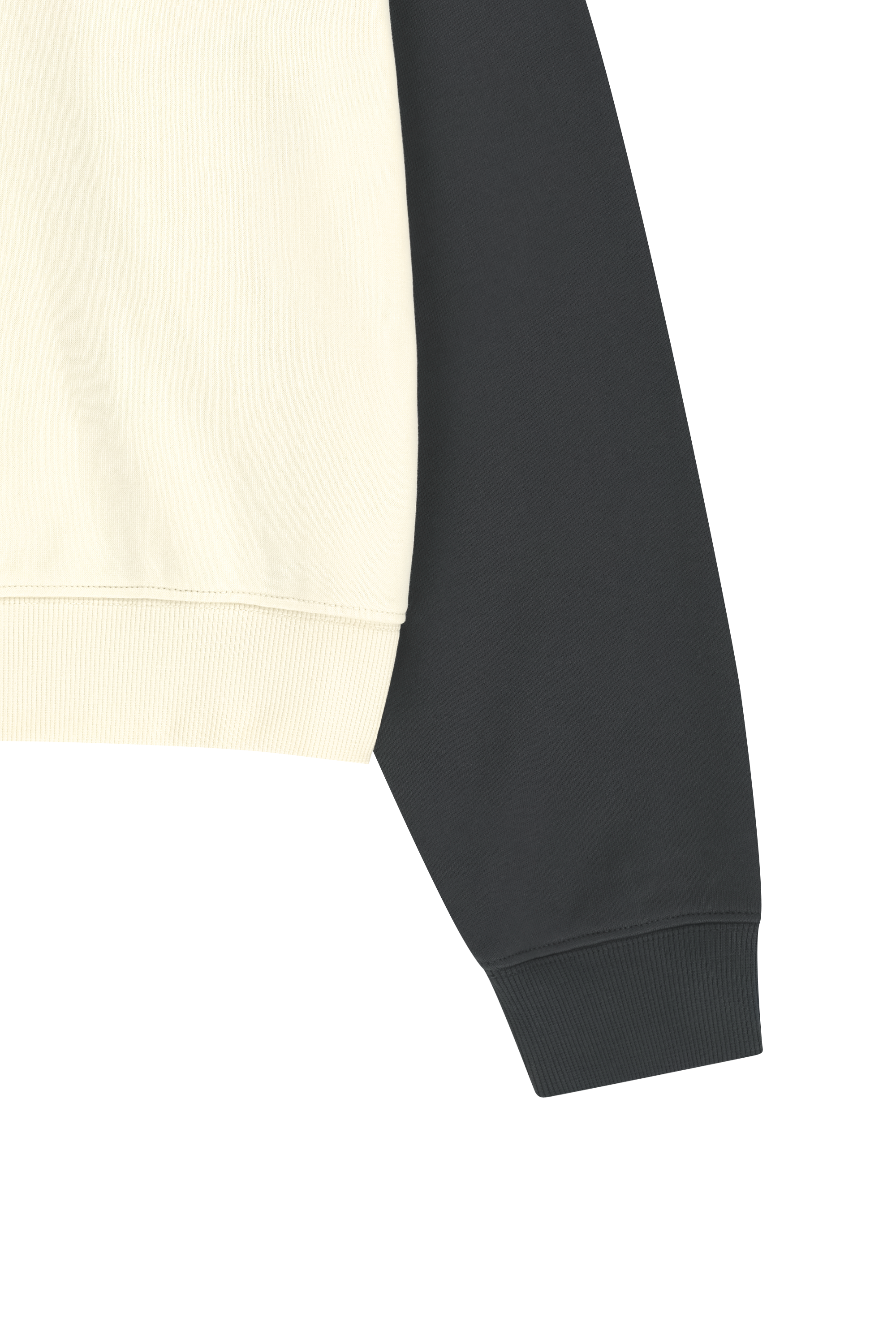 W BLOCK CLASSIC LOGO RAGLAN CROP SWEATSHIRT