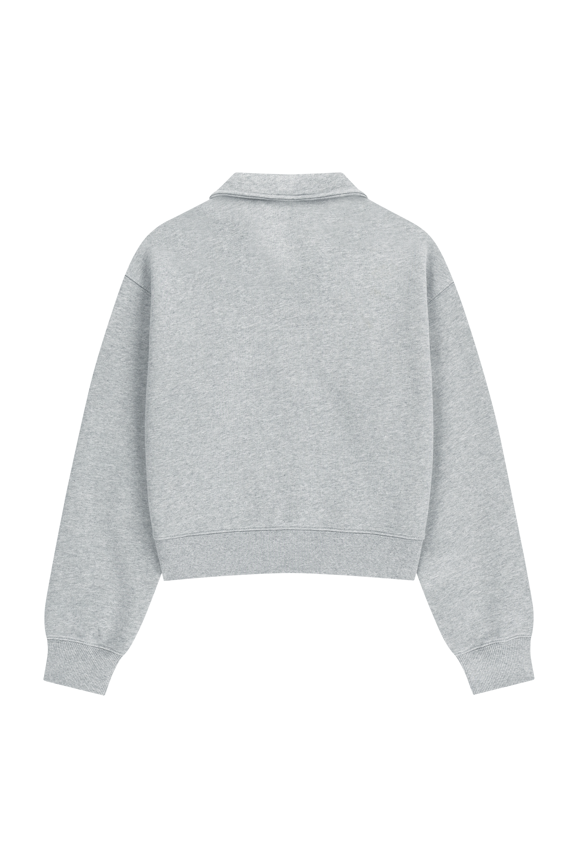 W SMALL CLASSIC LOGO HALF ZIPUP CROP SWEATSHIRT