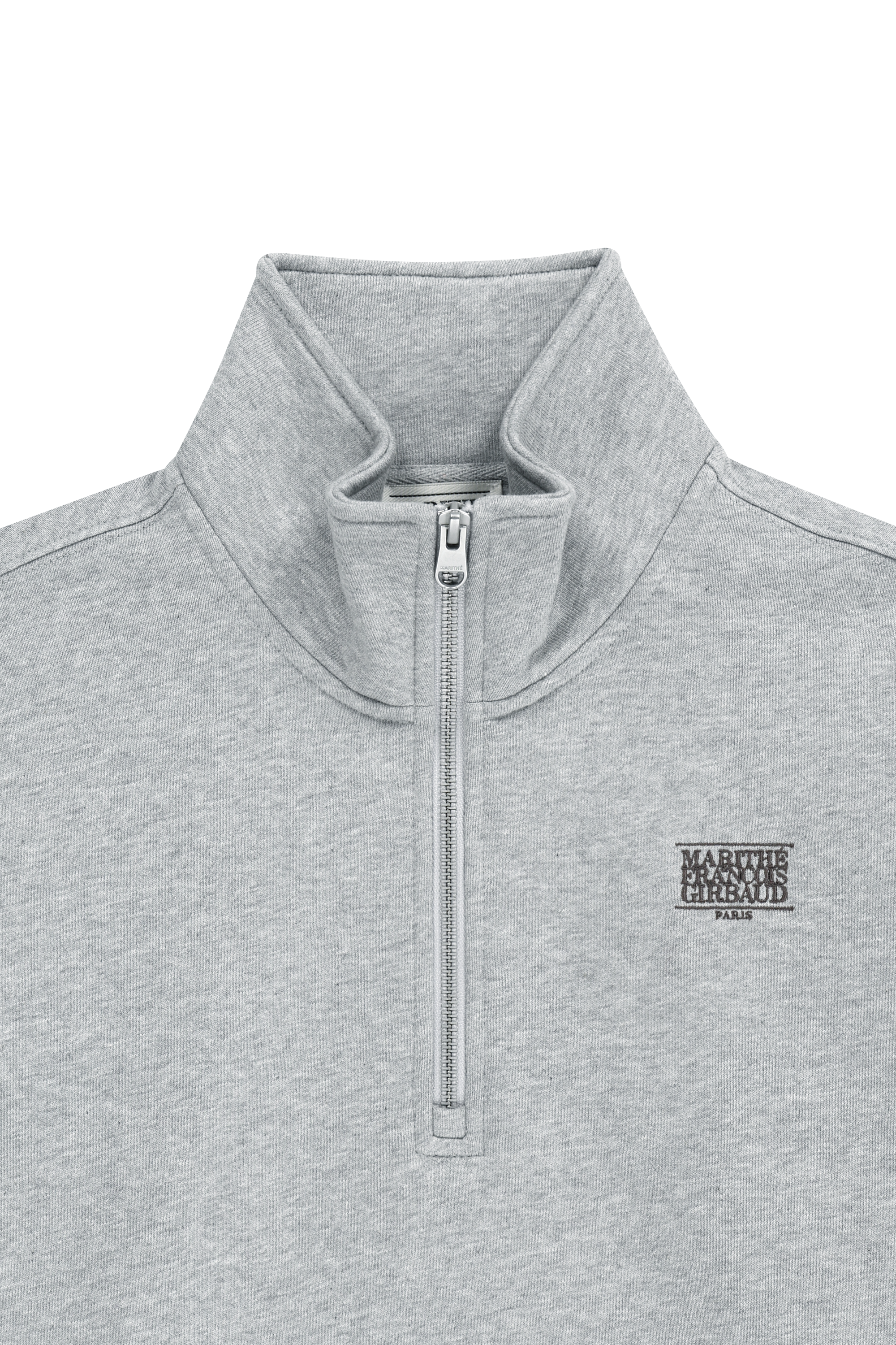 W SMALL CLASSIC LOGO HALF ZIPUP CROP SWEATSHIRT