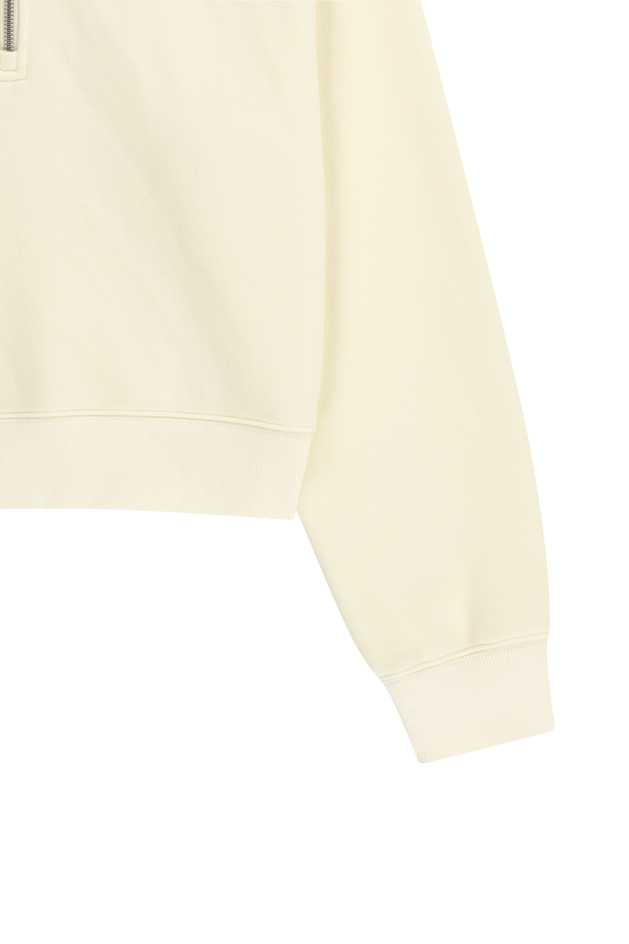 W SMALL CLASSIC LOGO HALF ZIPUP CROP SWEATSHIRT