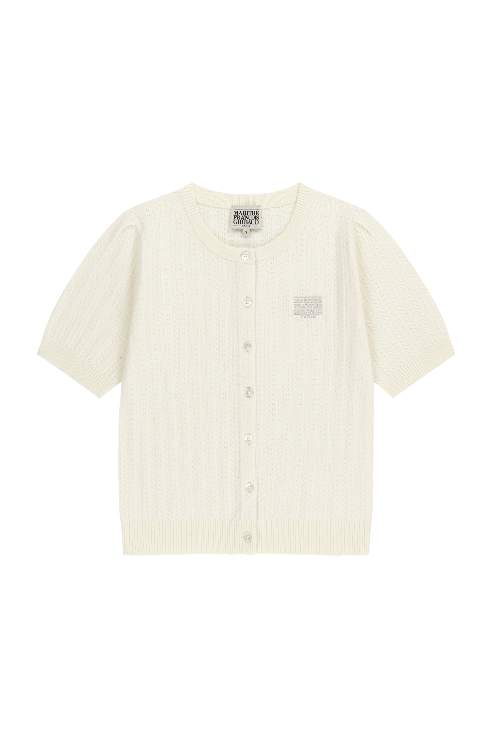 W SMALL CLASSIC LOGO HALF KNIT CARDIGAN SET UP
