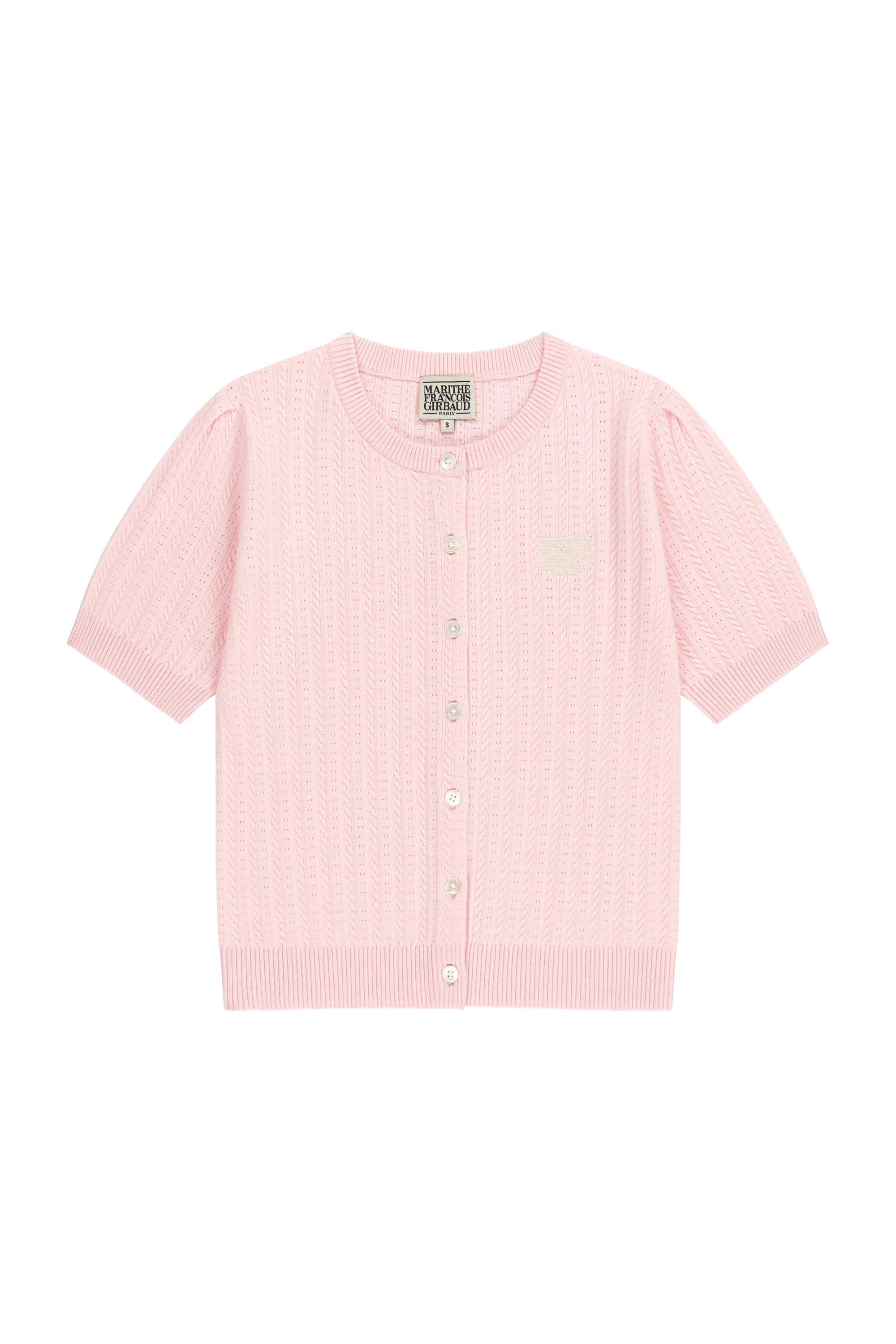 W SMALL CLASSIC LOGO HALF KNIT CARDIGAN SET UP