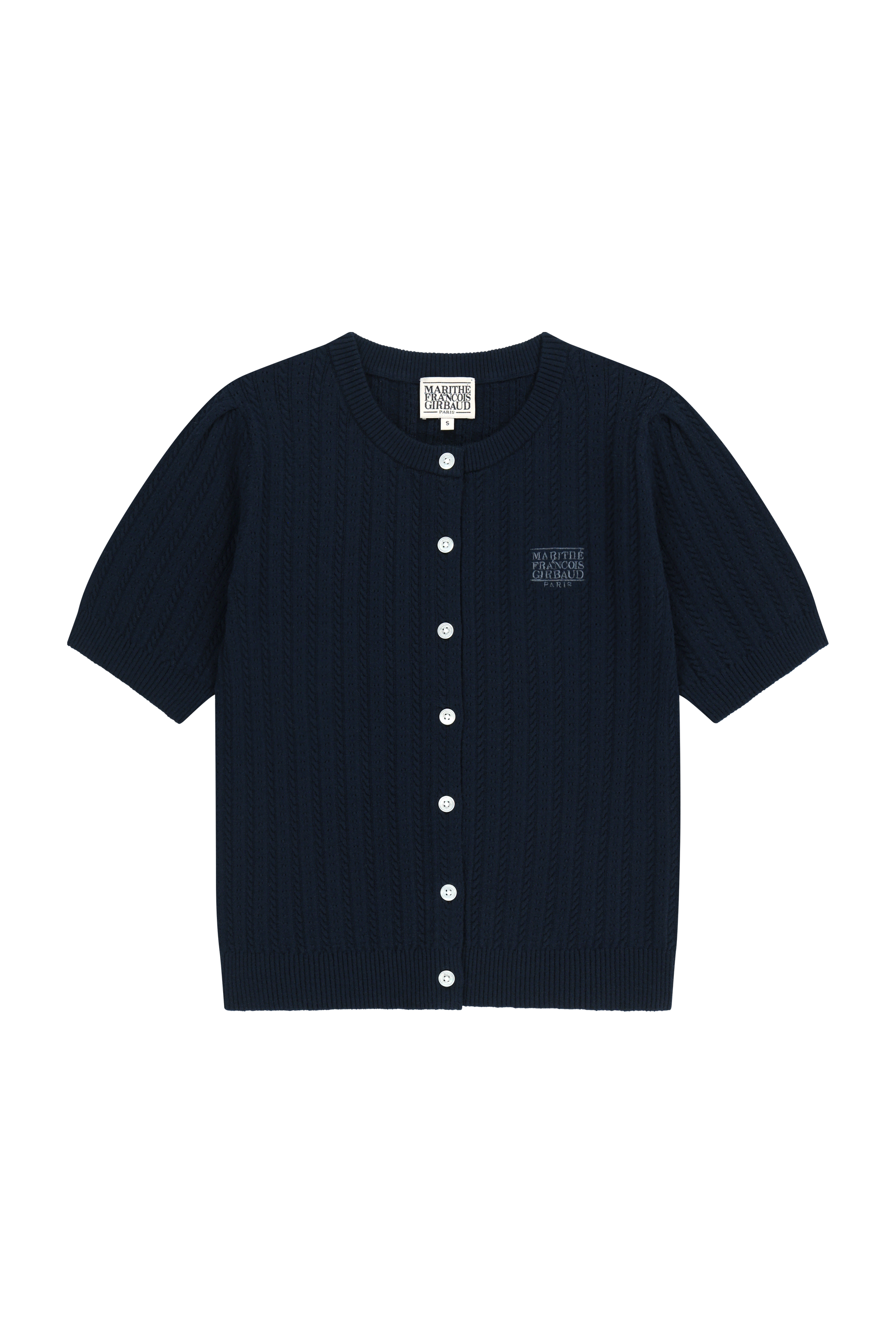 W SMALL CLASSIC LOGO HALF KNIT CARDIGAN SET UP