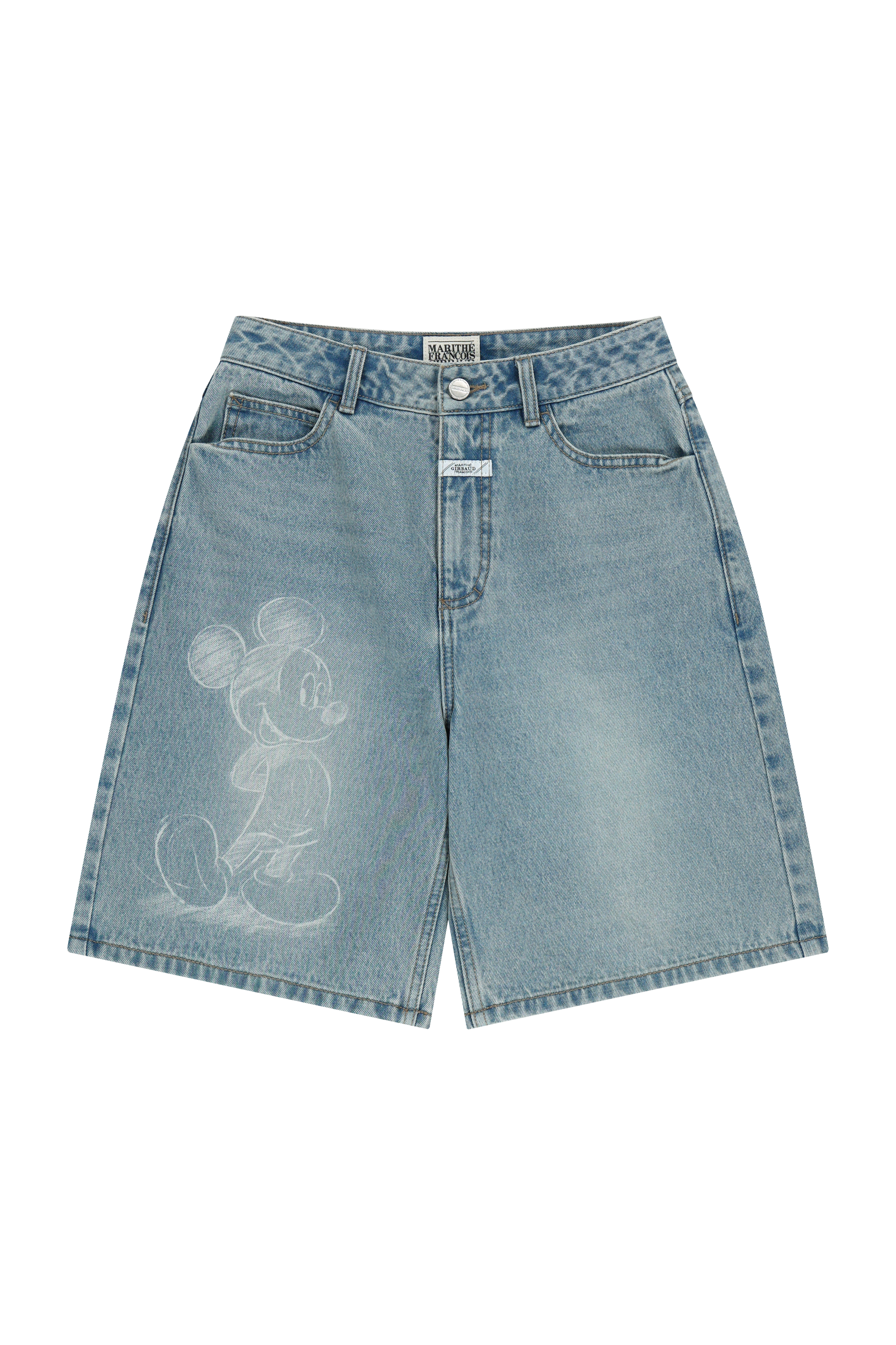 [MARITHE_DISNEY] MICKEY_W BERMUDA DENIM PANTS