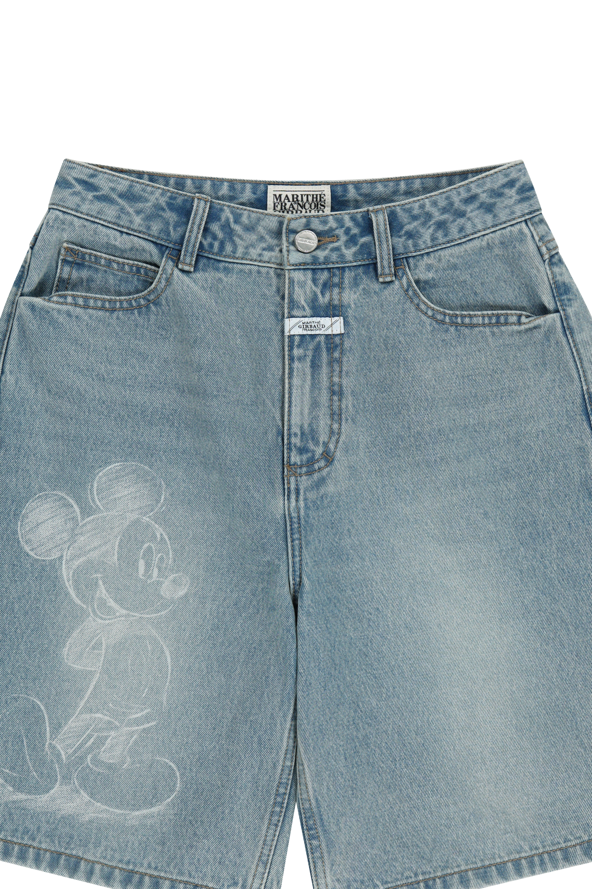 [MARITHE_DISNEY] MICKEY_W BERMUDA DENIM PANTS