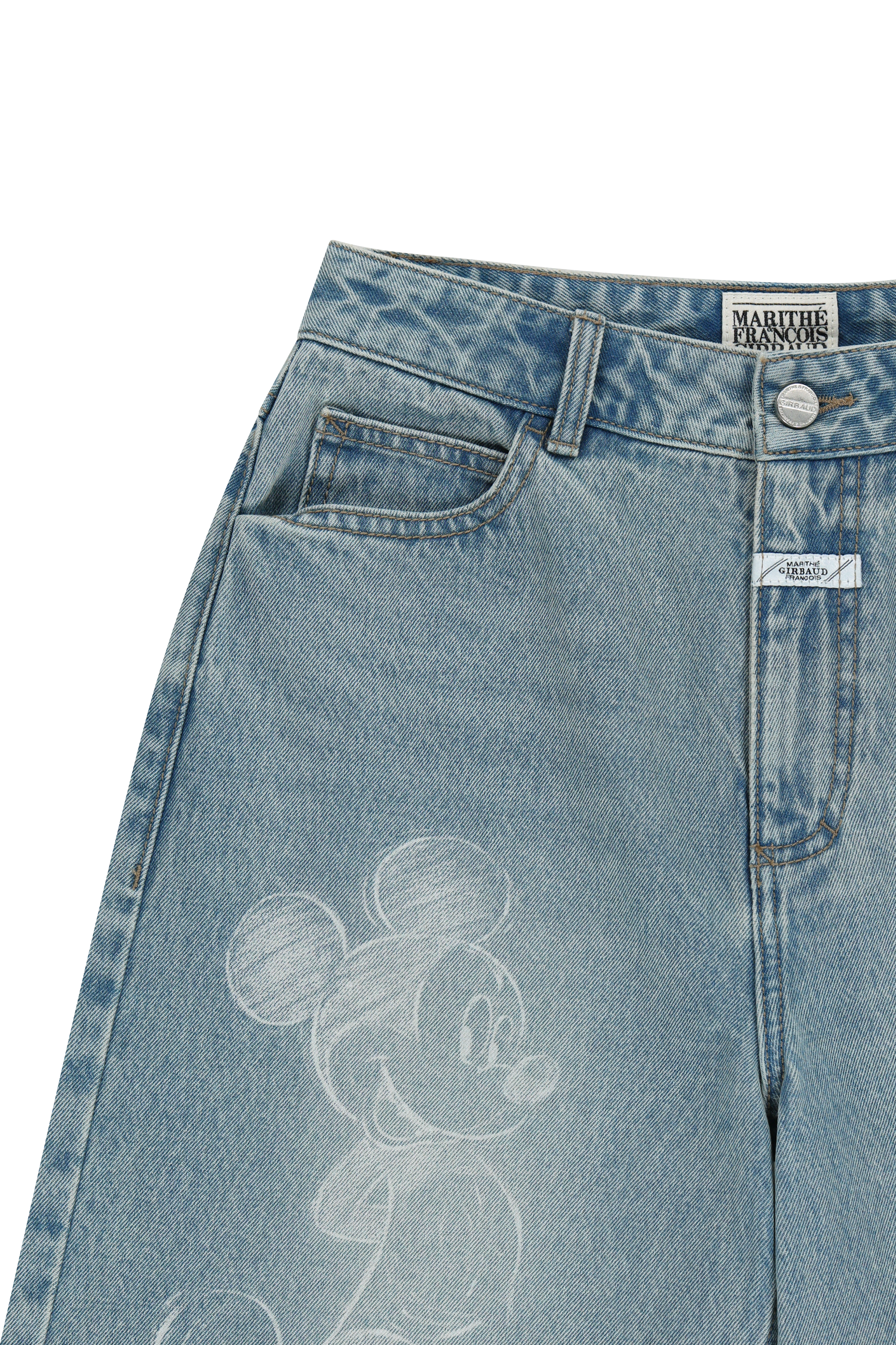 [MARITHE_DISNEY] MICKEY_W BERMUDA DENIM PANTS