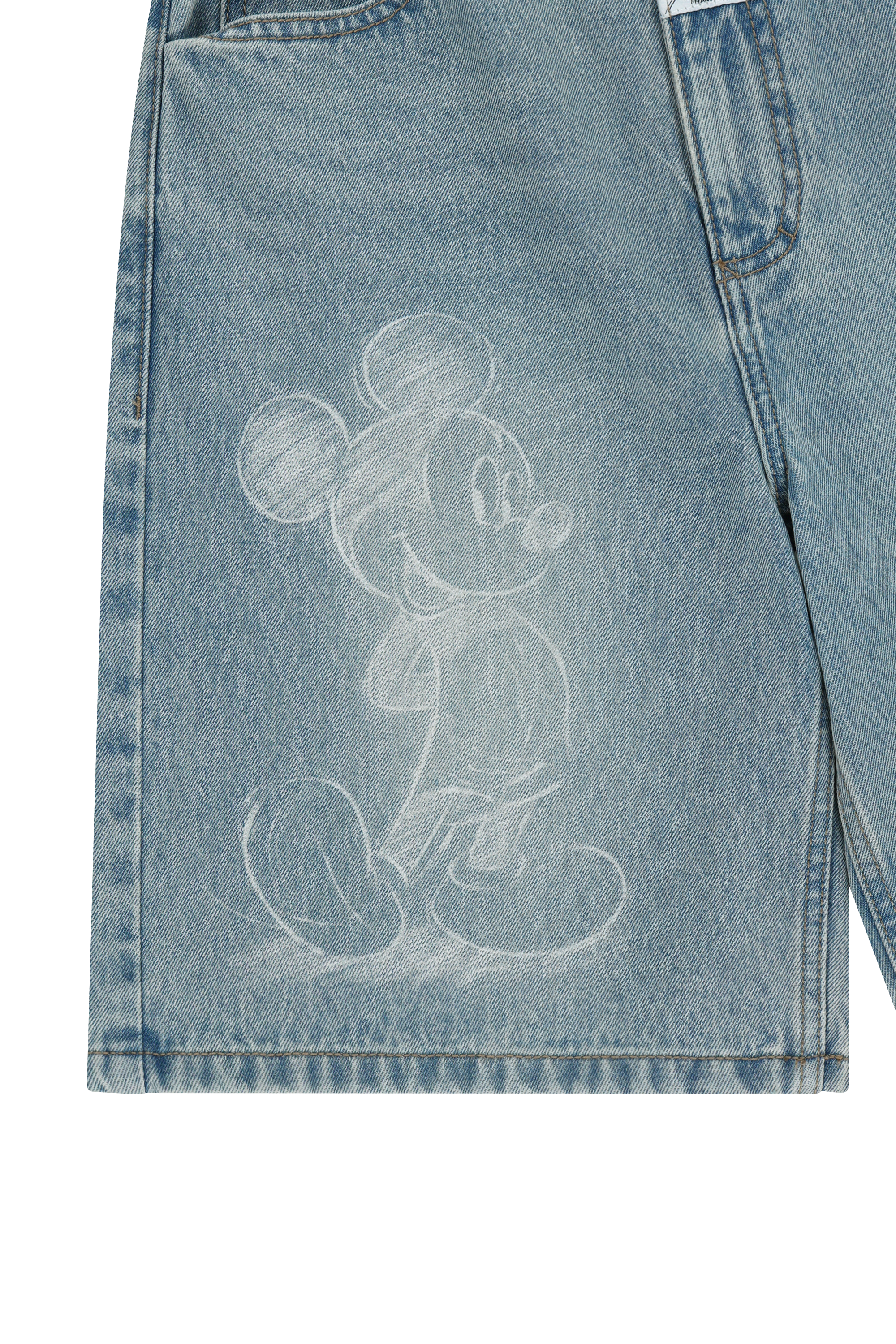 [MARITHE_DISNEY] MICKEY_W BERMUDA DENIM PANTS