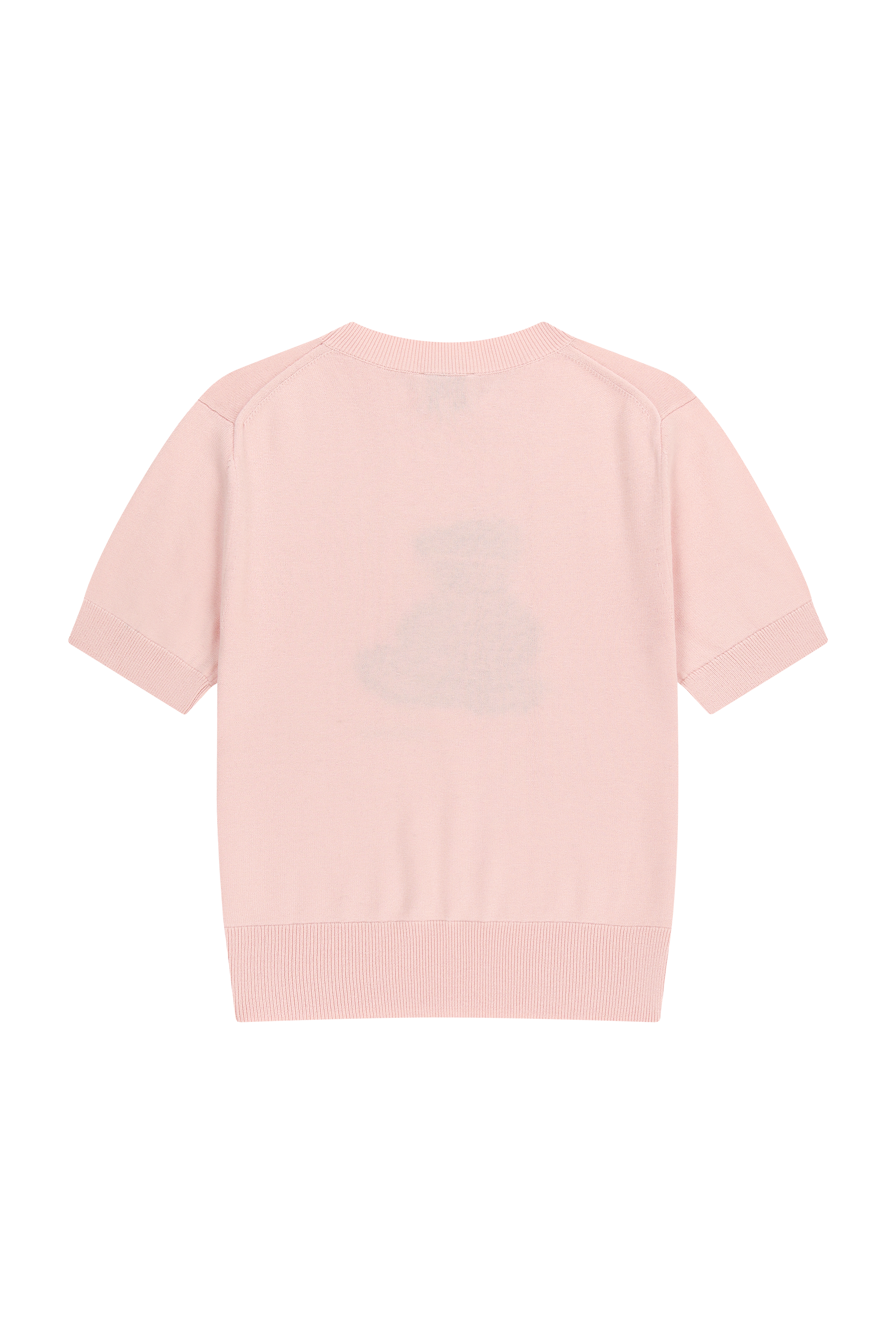 W DOODLE BEAR HALF KNIT PULLOVER