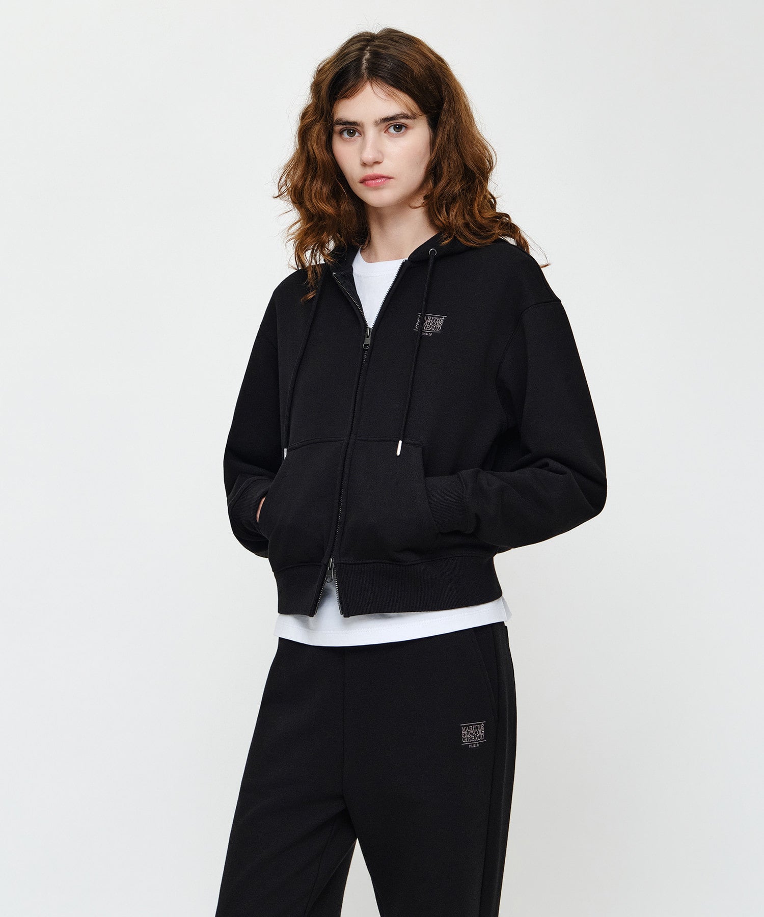 W SMALL CLASSIC LOGO HOODIE ZIPUP