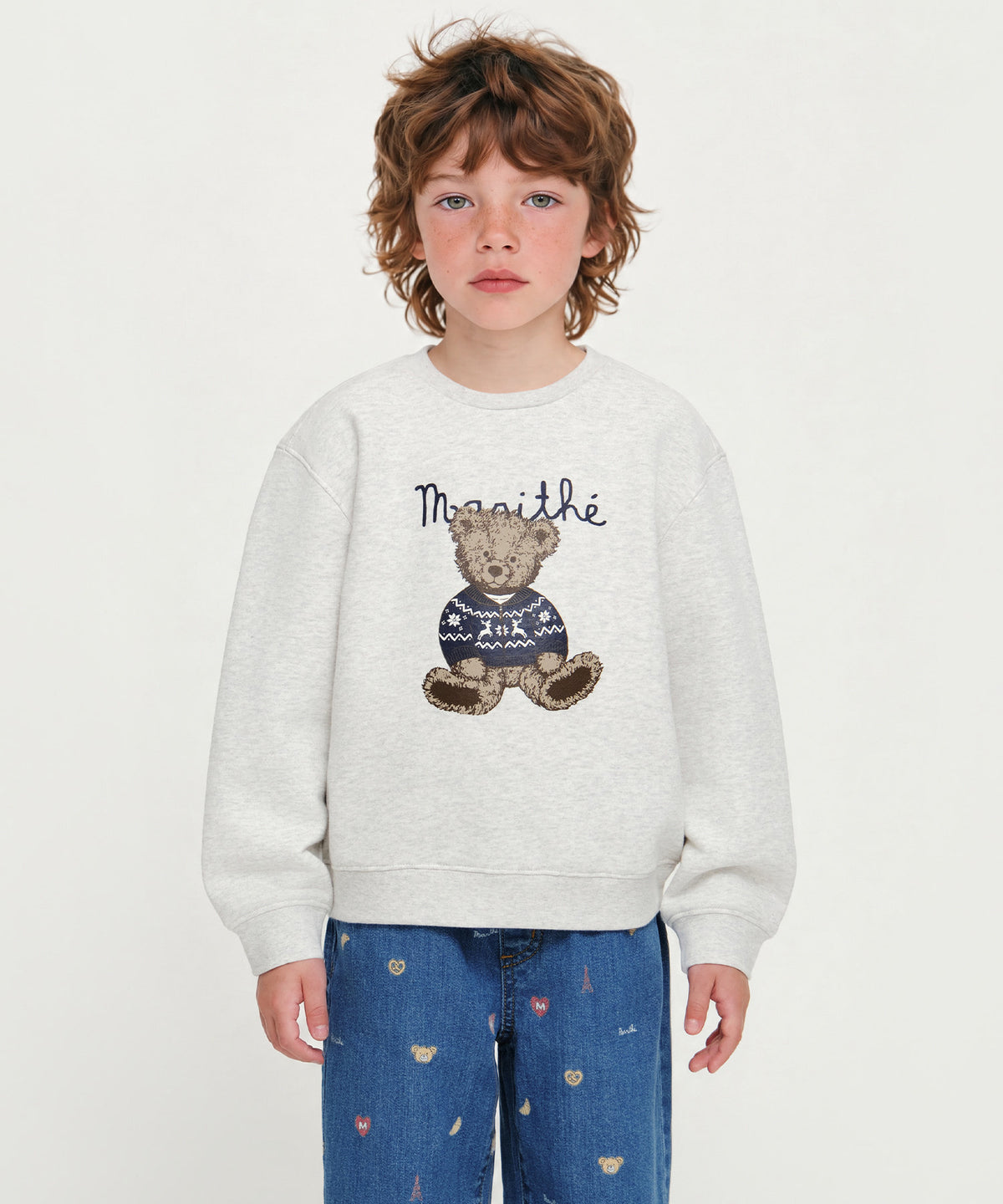 KIDS NORDIC BEAR SWEATSHIRT(BRUSHED)
